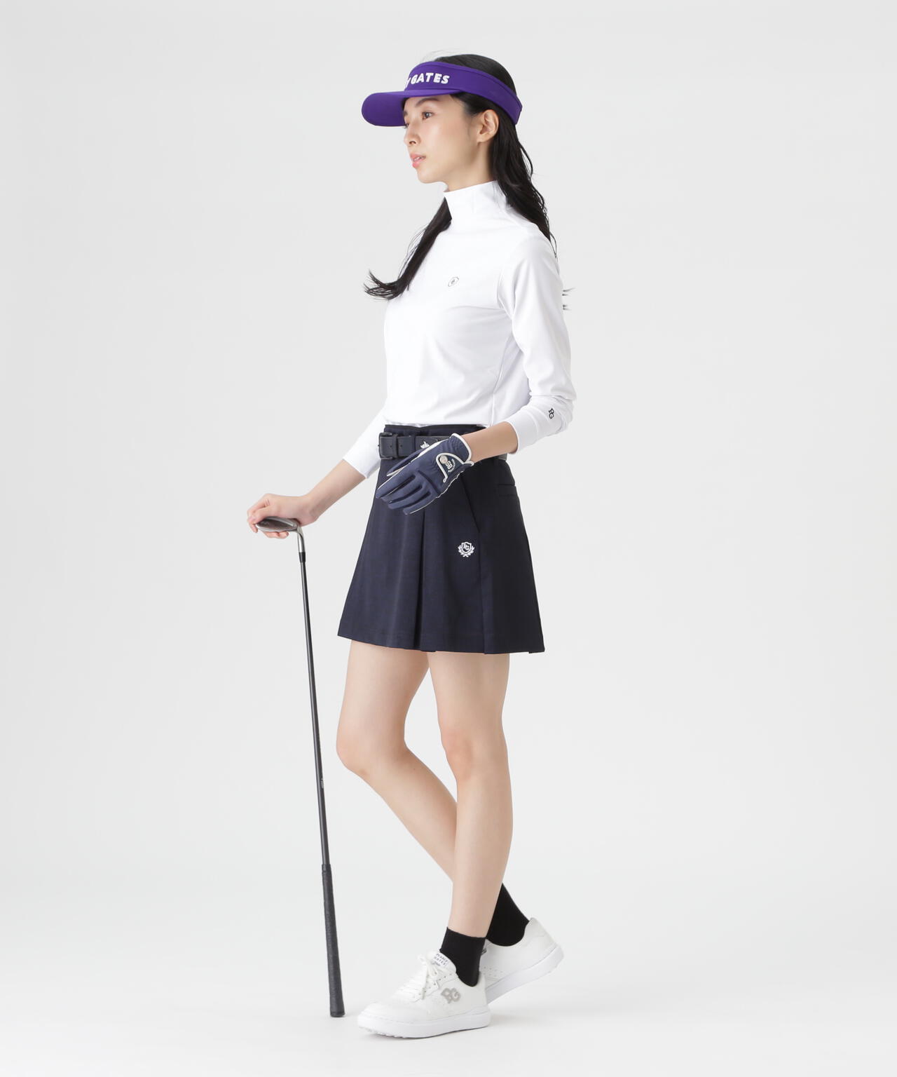 トゥルーボーテトリコットストレッチ長袖ハイネックカットソー (WOMENS