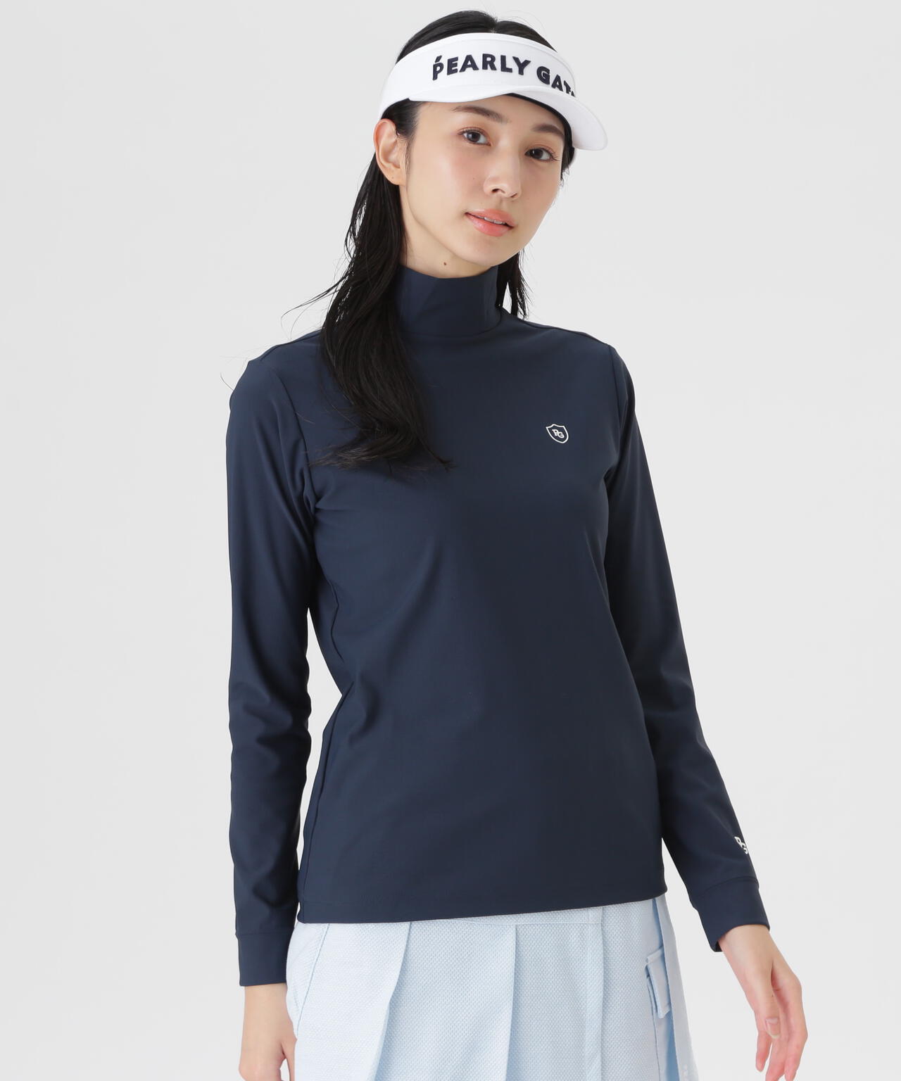 トゥルーボーテトリコットストレッチ長袖ハイネックカットソー (WOMENS