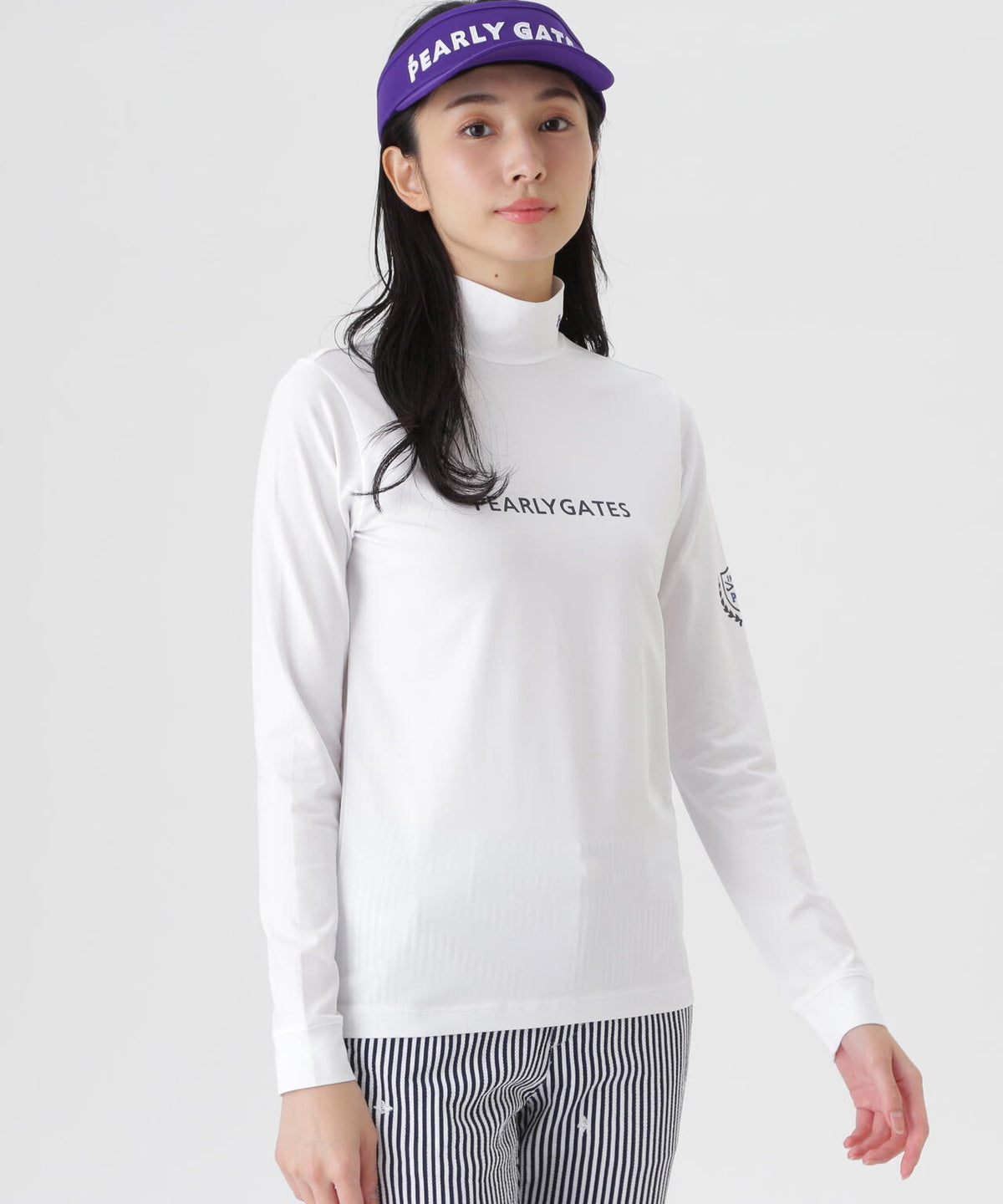 スーピマベア天長袖ハイネックカットソー (WOMENS)