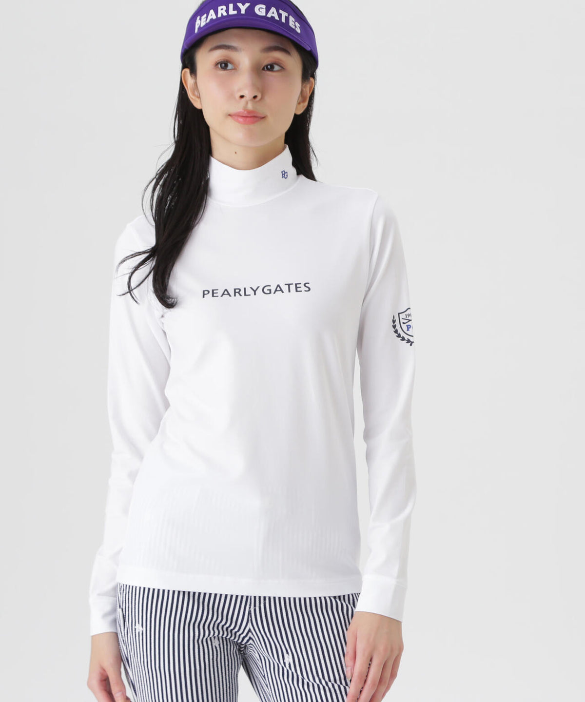 スーピマベア天長袖ハイネックカットソー (WOMENS)