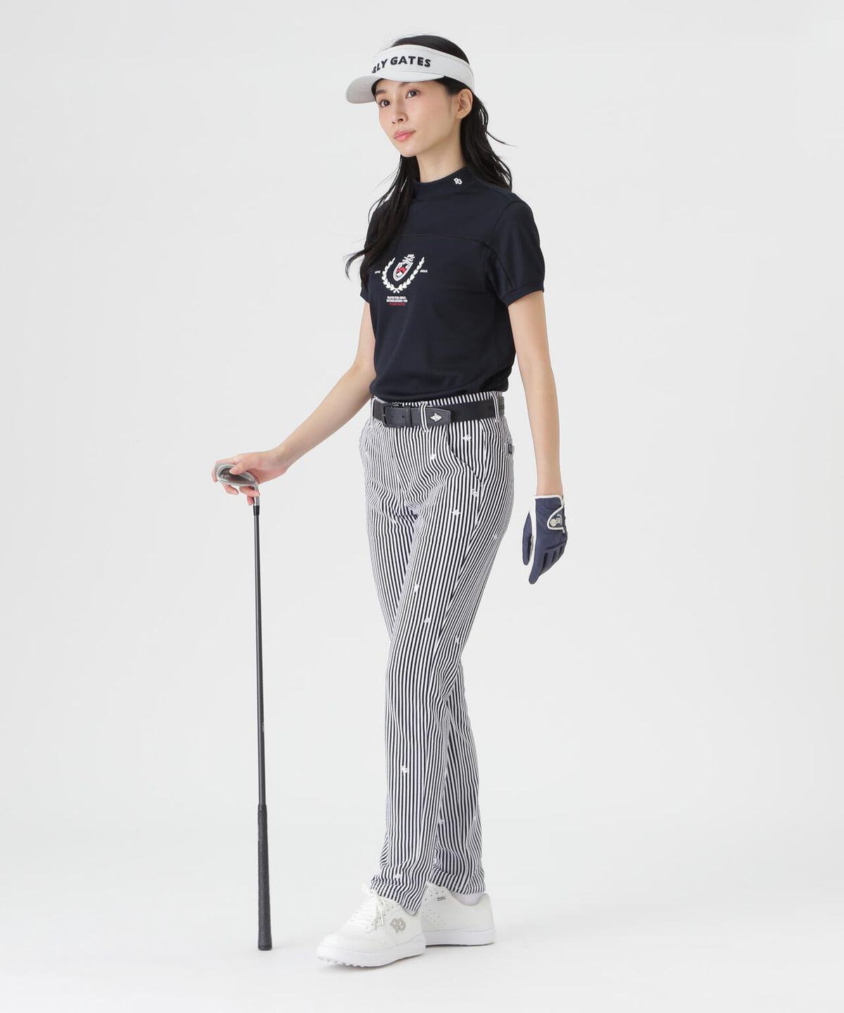 2WAYトリコット半袖ハイネックカットソー (WOMENS)