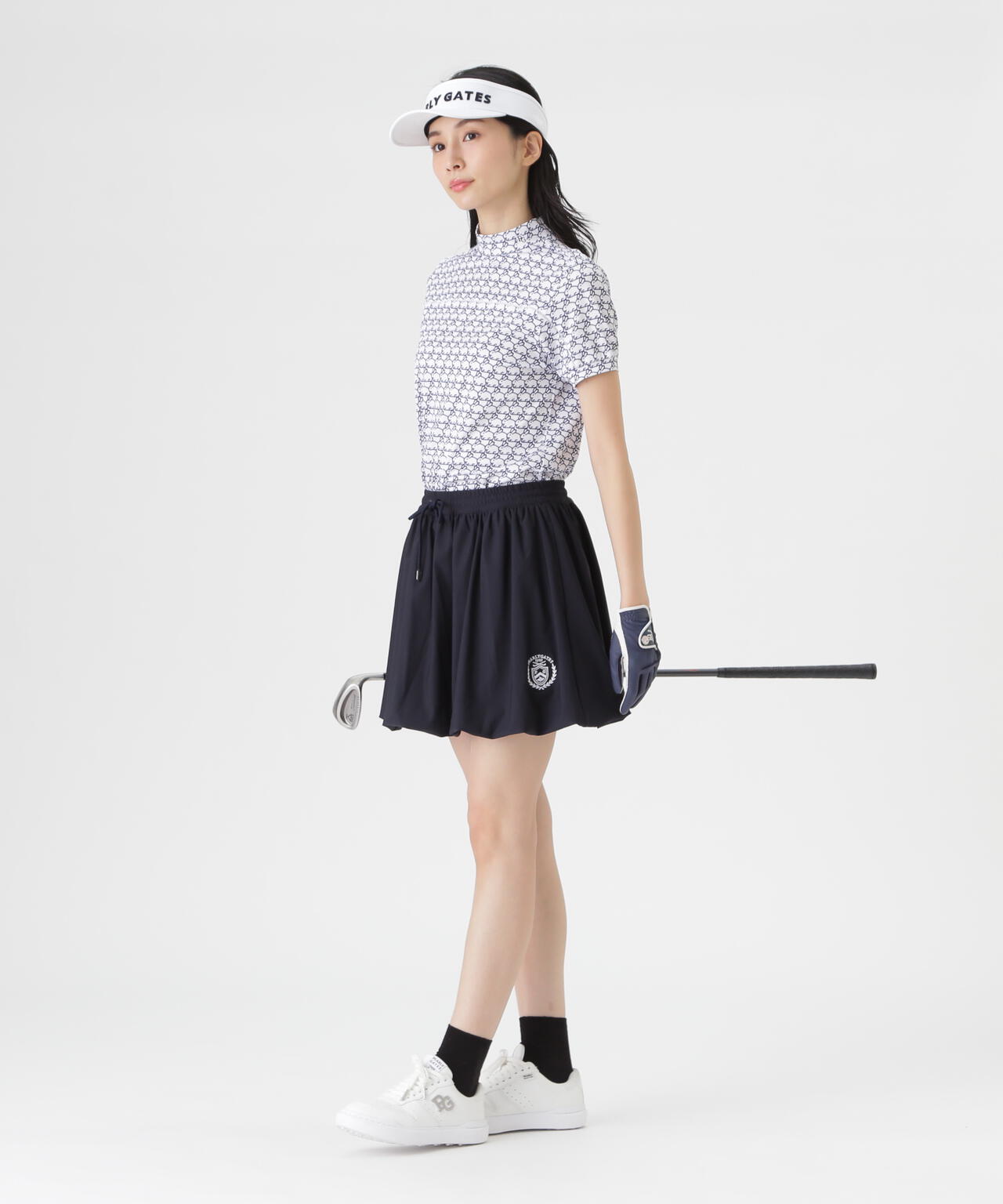 2WAYトリコット半袖ハイネックカットソー ＜もちうさぎ柄＞ (WOMENS