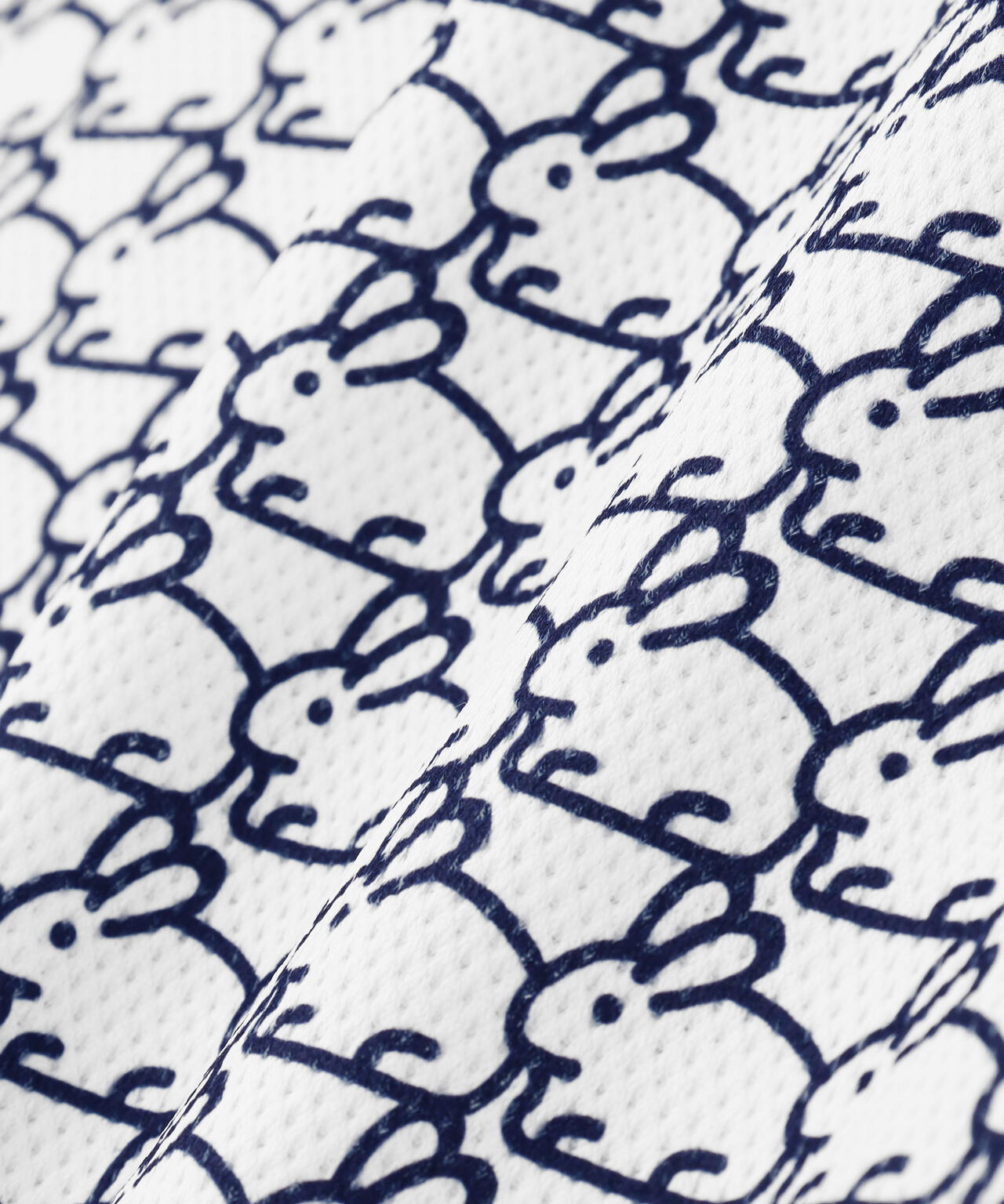 2WAYトリコット半袖ハイネックカットソー ＜もちうさぎ柄＞ (WOMENS