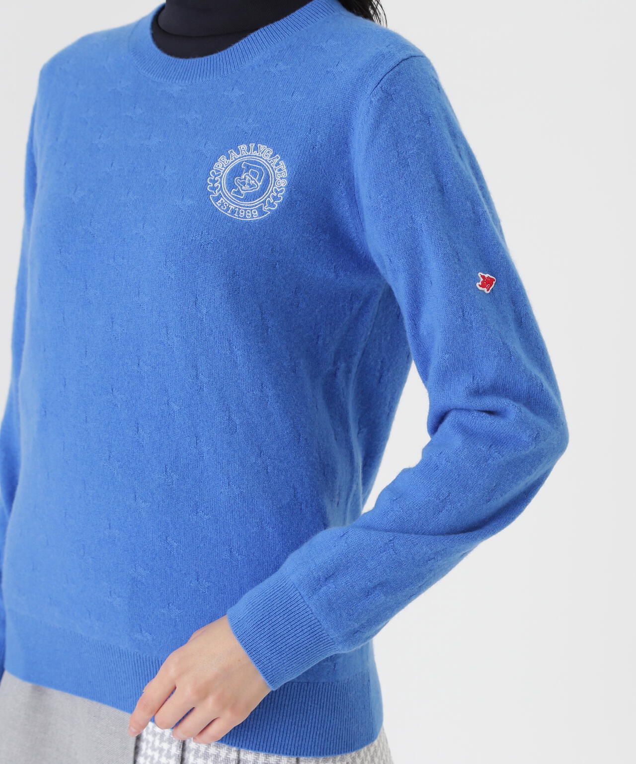 カシミヤ12G天竺クルーネックニットプルオーバー (WOMENS) | PEARLY