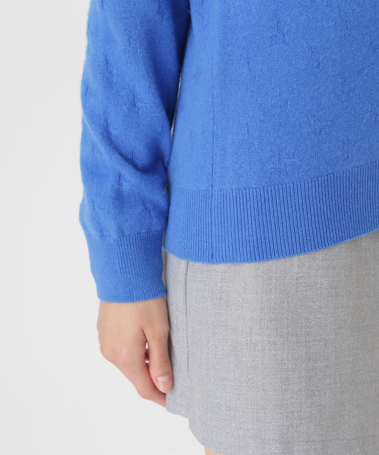 カシミヤ12G天竺クルーネックニットプルオーバー (WOMENS) | PEARLY