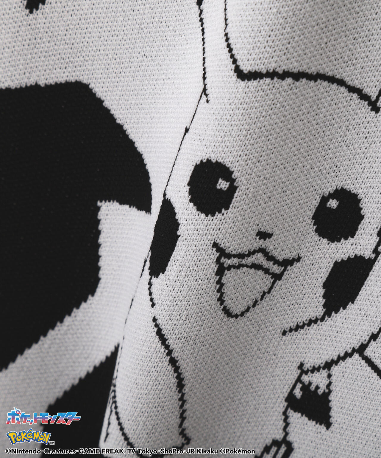 PEARLYGATES×Pokémon] ポケモン 千鳥柄12Gジャガードニットプル