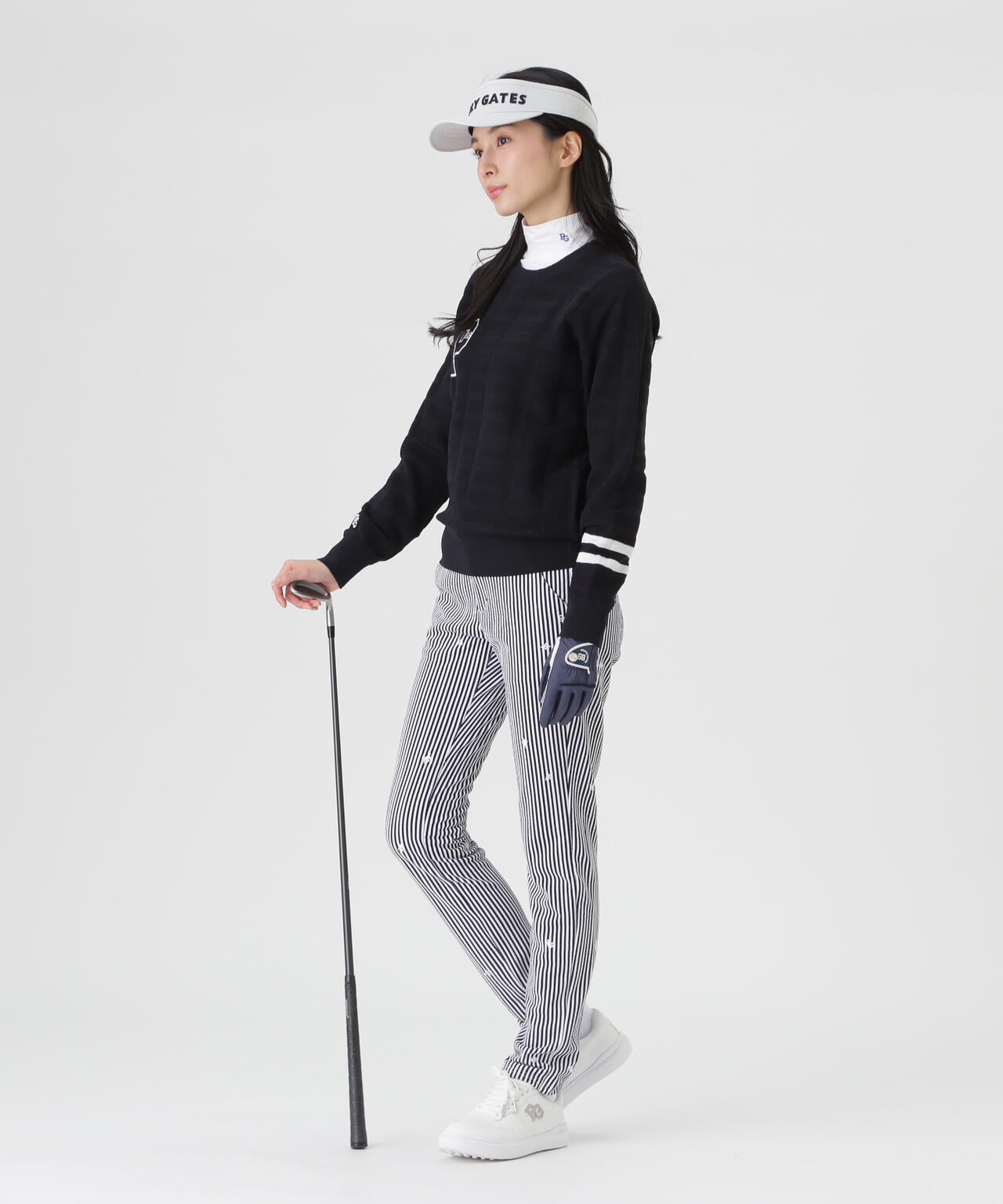 14G地柄ジャガードクルーネックニットプルオーバー (WOMENS) | PEARLY