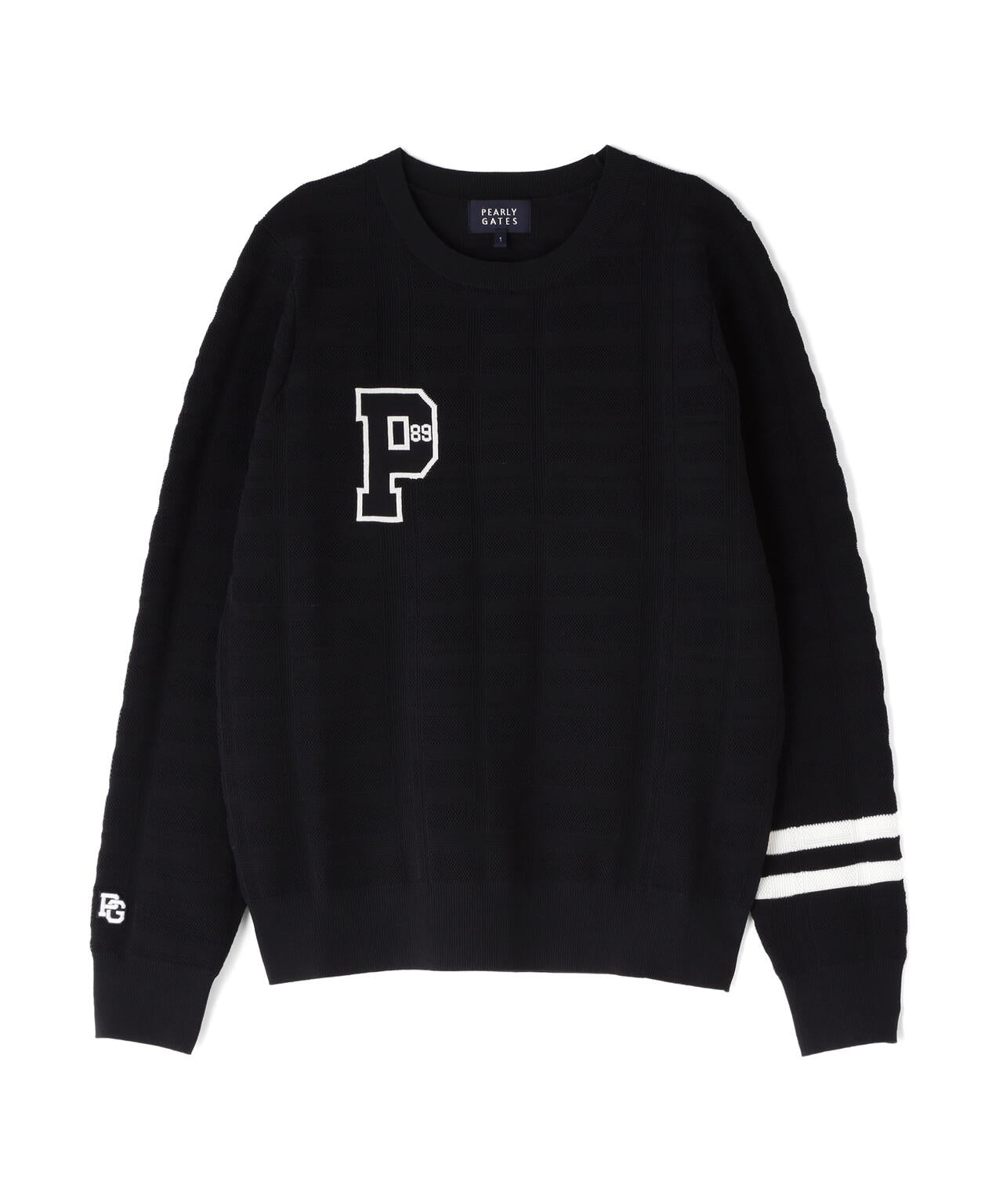 14G地柄ジャガードクルーネックニットプルオーバー (WOMENS) | PEARLY