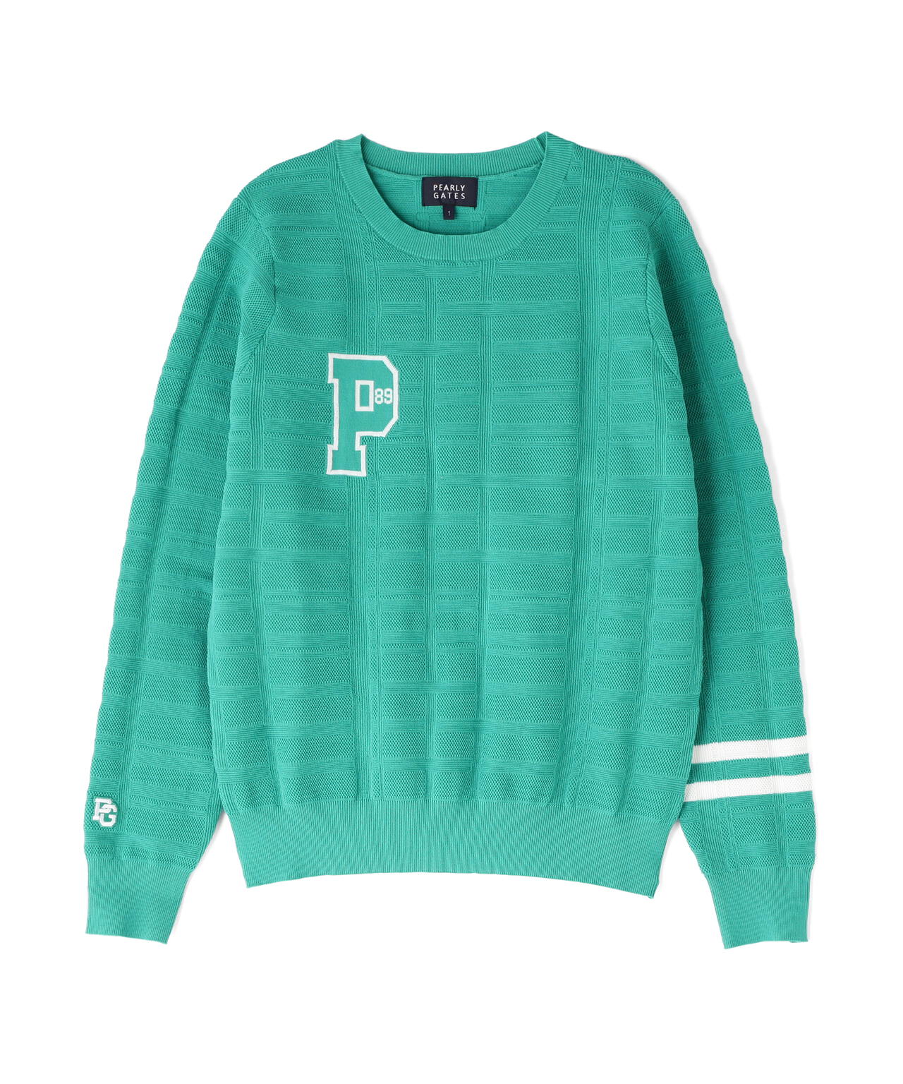 14G地柄ジャガードクルーネックニットプルオーバー (WOMENS) | PEARLY