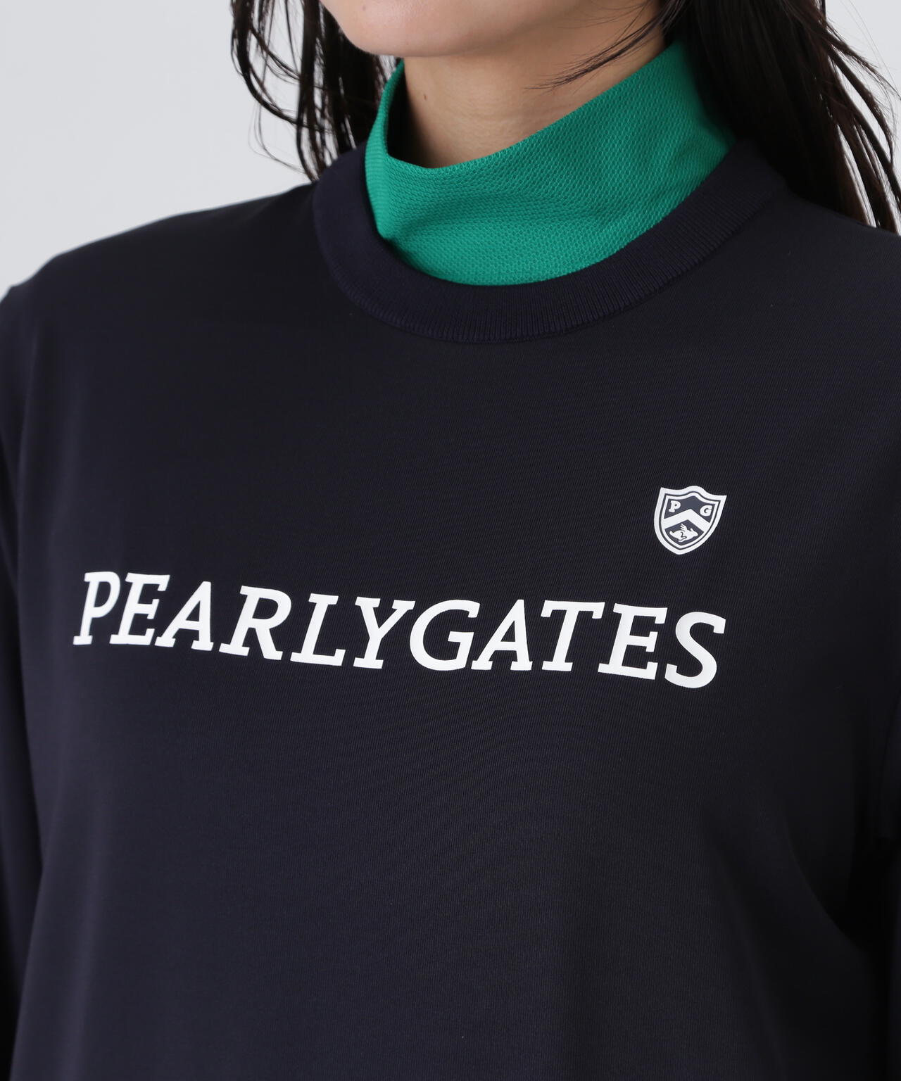 Pyヤーンベア天竺クルーネックニットプルオーバー (WOMENS) | PEARLY