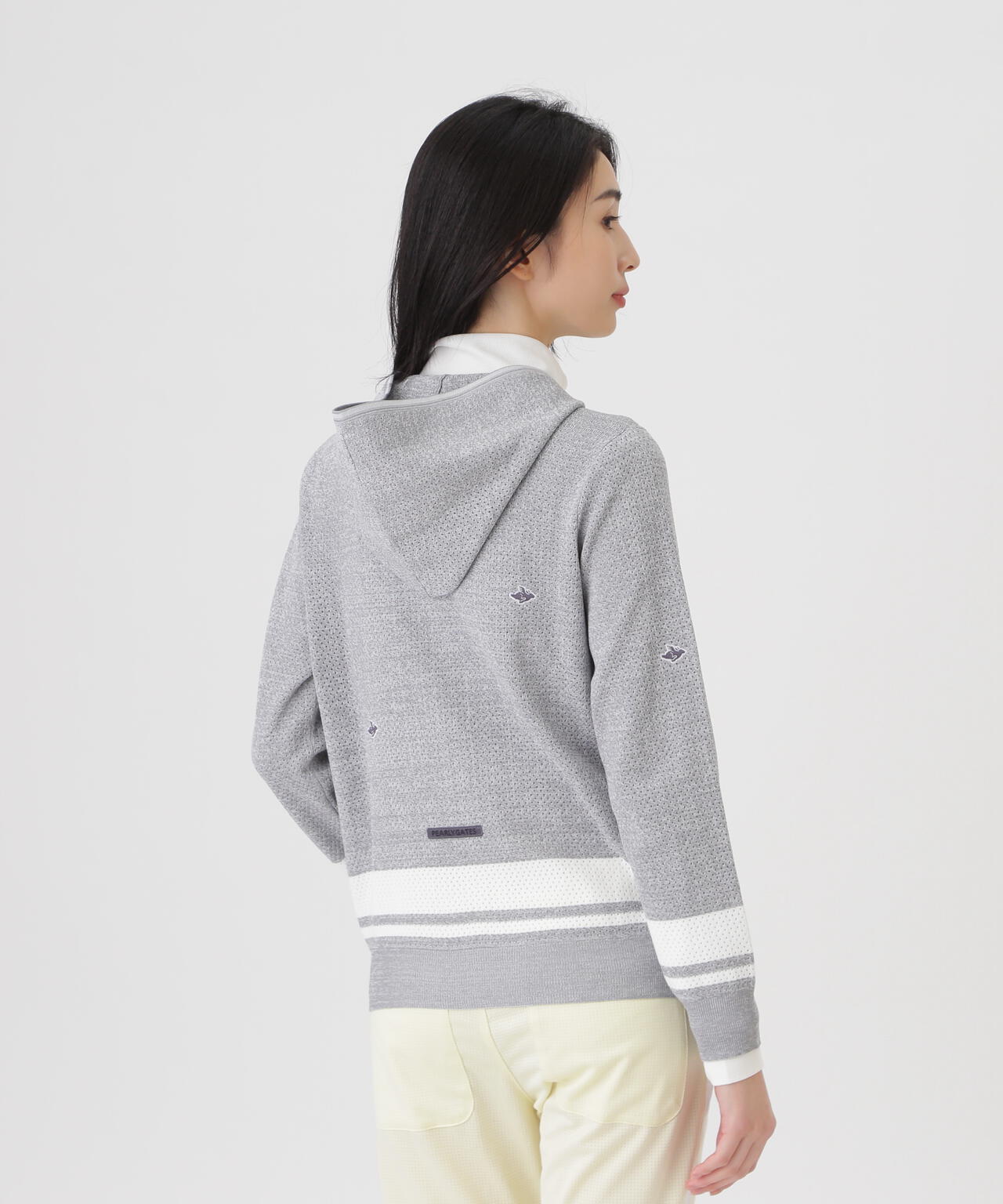 12Gフルジップニットフーディ ＜メッシュ柄＞ (WOMENS) | PEARLY GATES