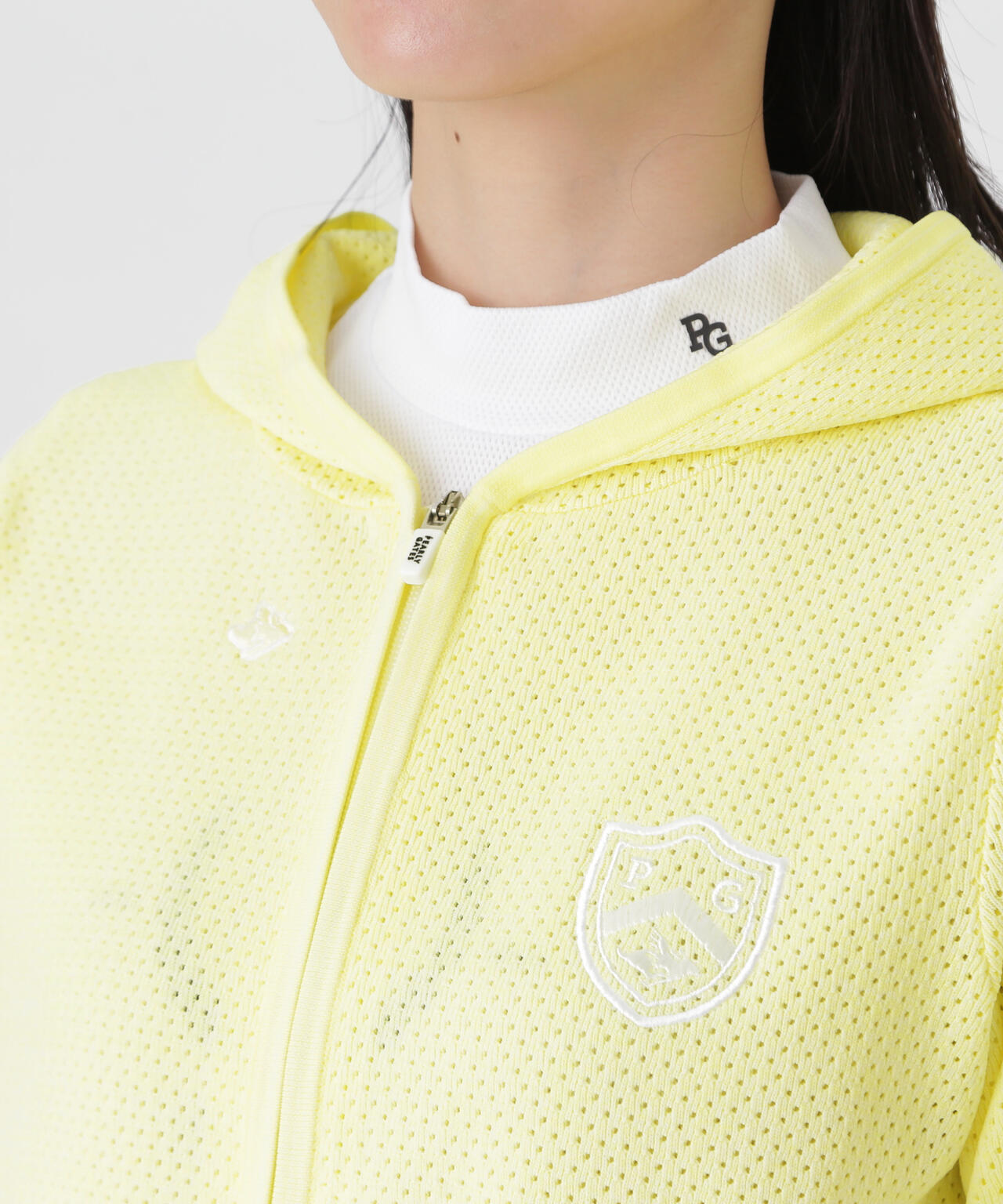 12Gフルジップニットフーディ ＜メッシュ柄＞ (WOMENS) | PEARLY GATES