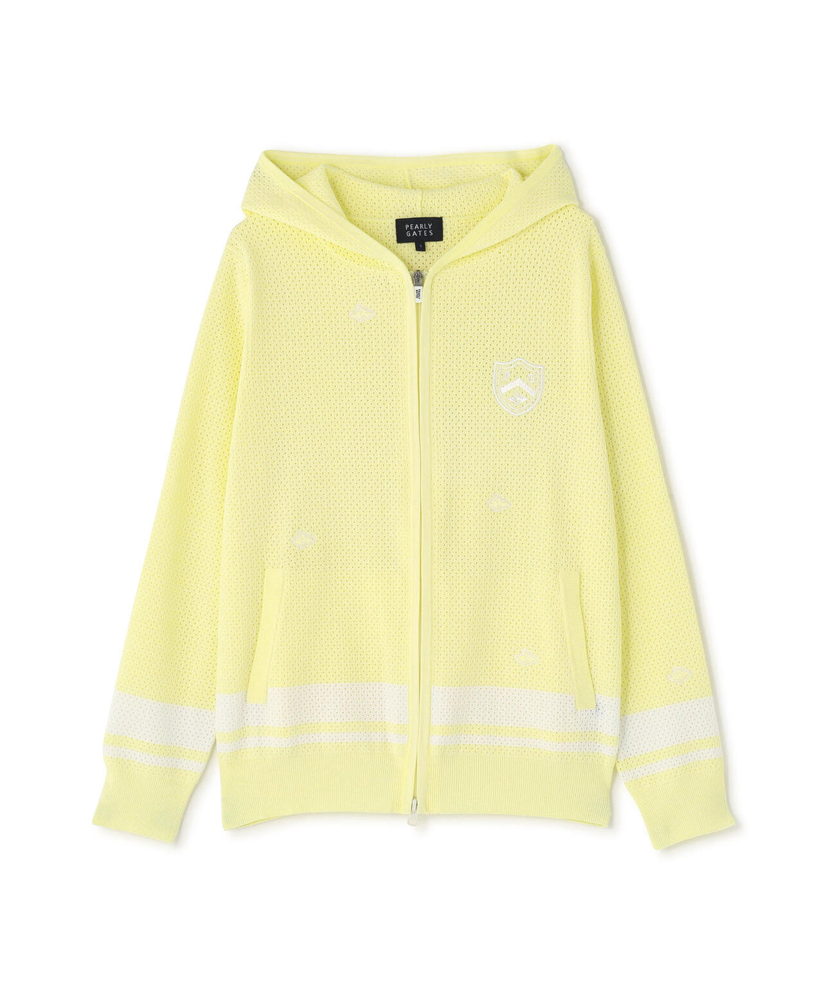 12Gフルジップニットフーディ ＜メッシュ柄＞ (WOMENS)