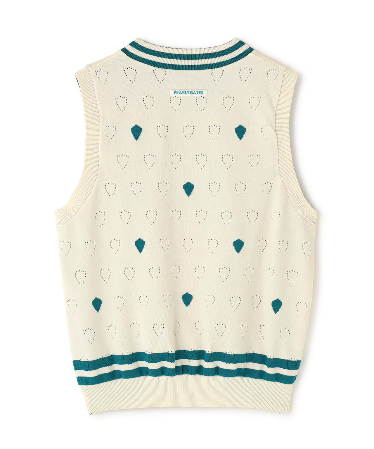 リバーシブルVネックニットベスト ＜エンブレム総柄＞ (WOMENS)