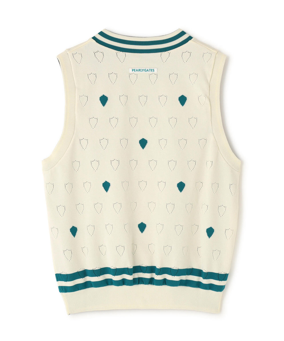 リバーシブルVネックニットベスト ＜エンブレム総柄＞ (WOMENS)