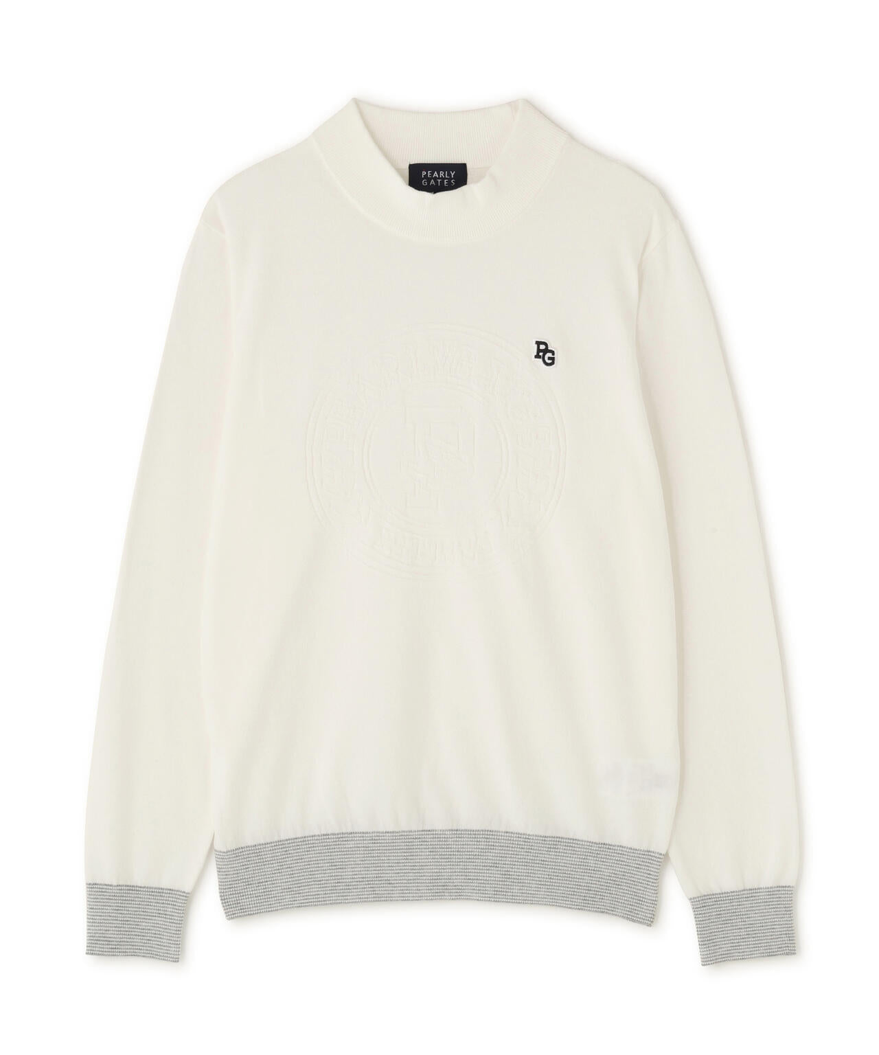 14G天竺カシミヤタッチモックネックニットプルオーバー (WOMENS