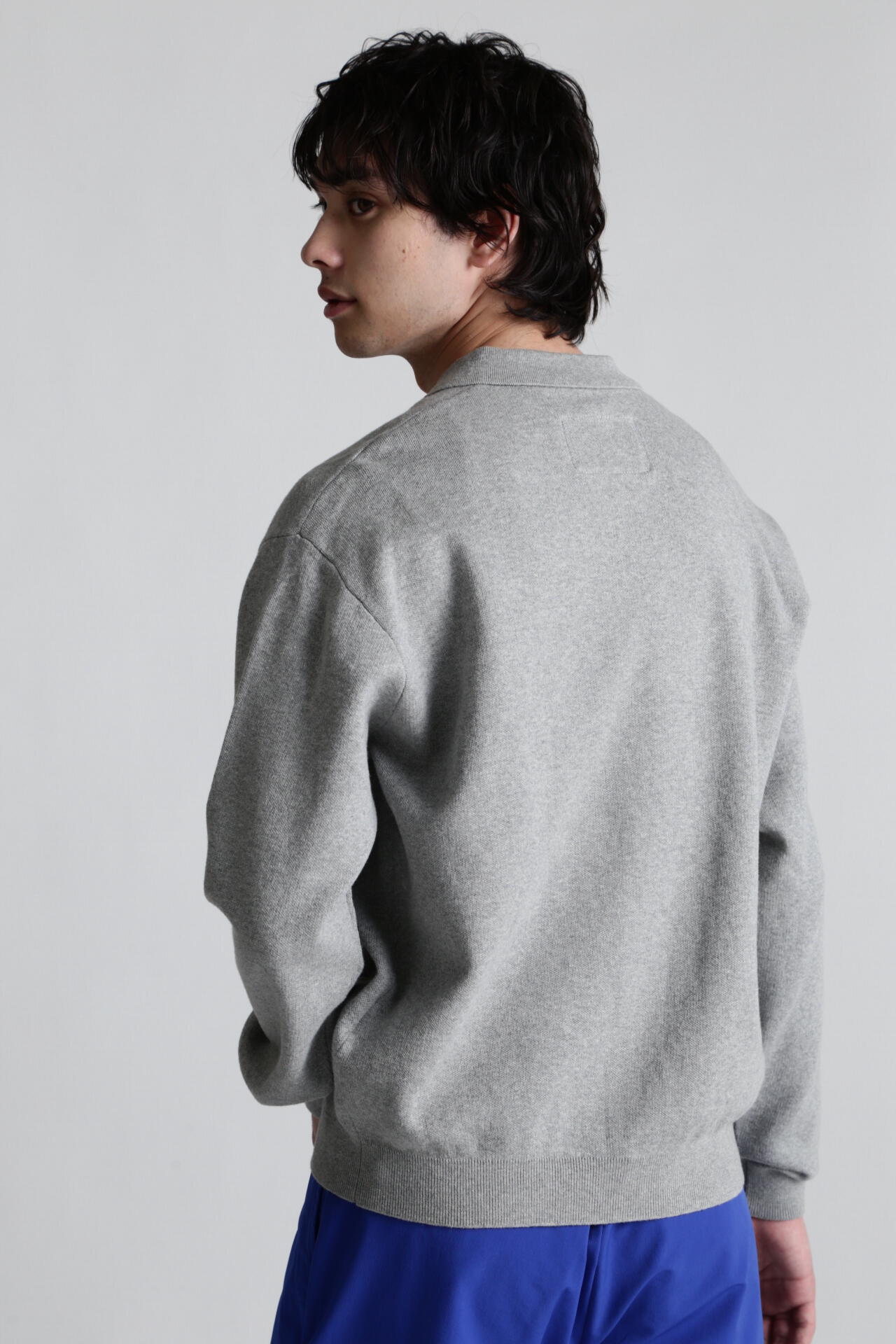 綿100%　半袖セーター　アップリケ、刺繍付き　GOLF　ゴルフ RIVER COURSE - L メンズ ゴルフ ニット セーター ハーフジップ