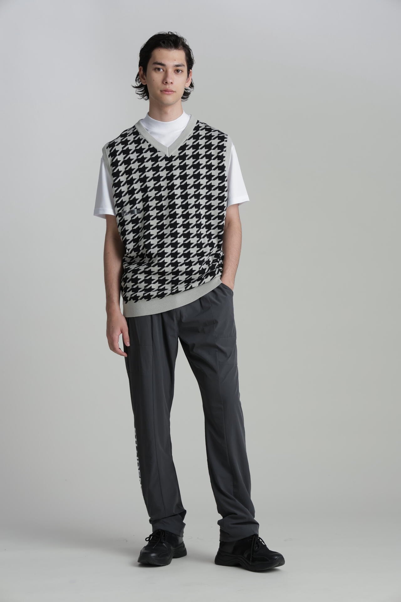 Students Golf】レインハウンドトゥース ニット ベスト | Awesome Golf