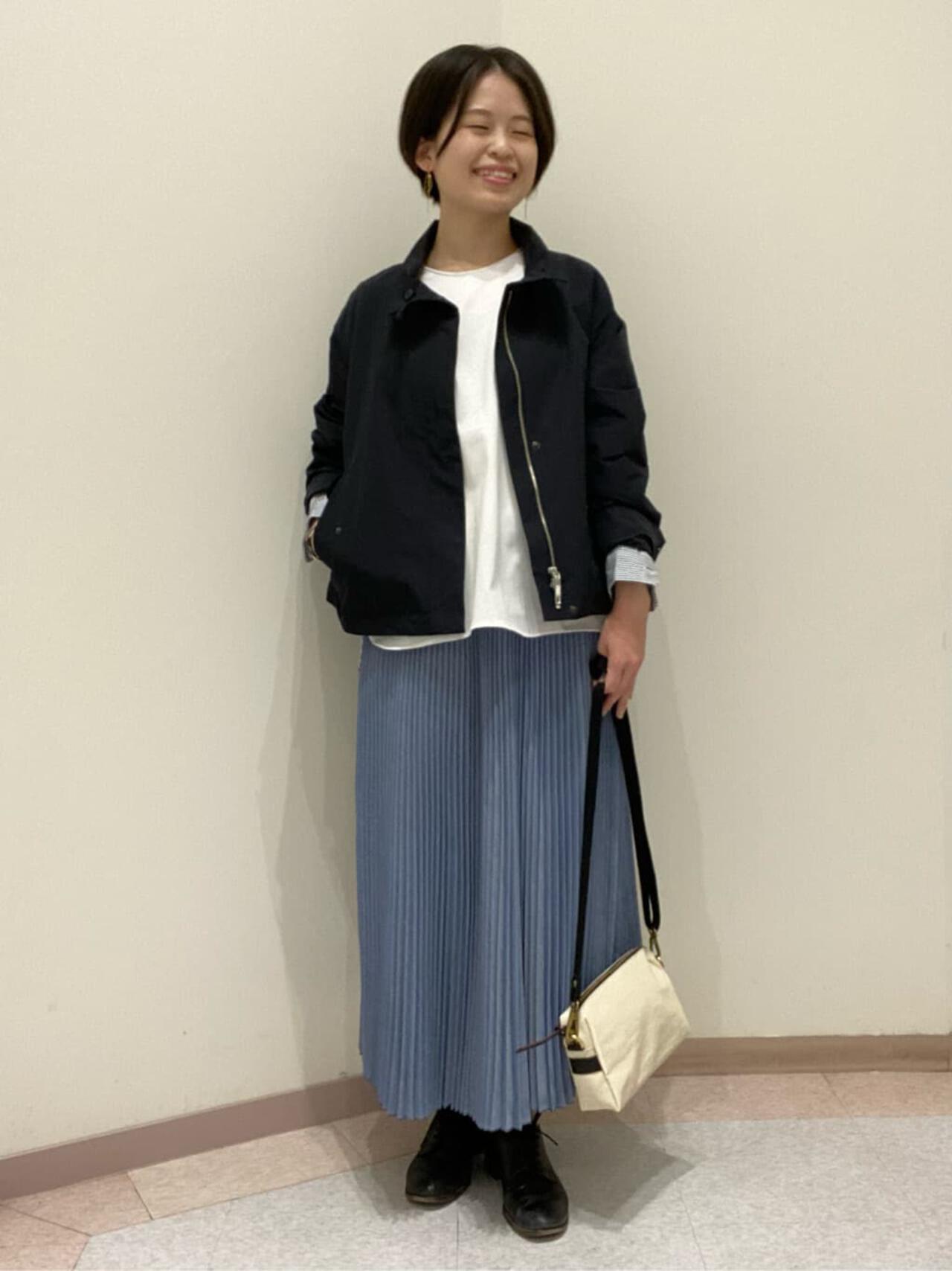 シャンブレープリーツスカート