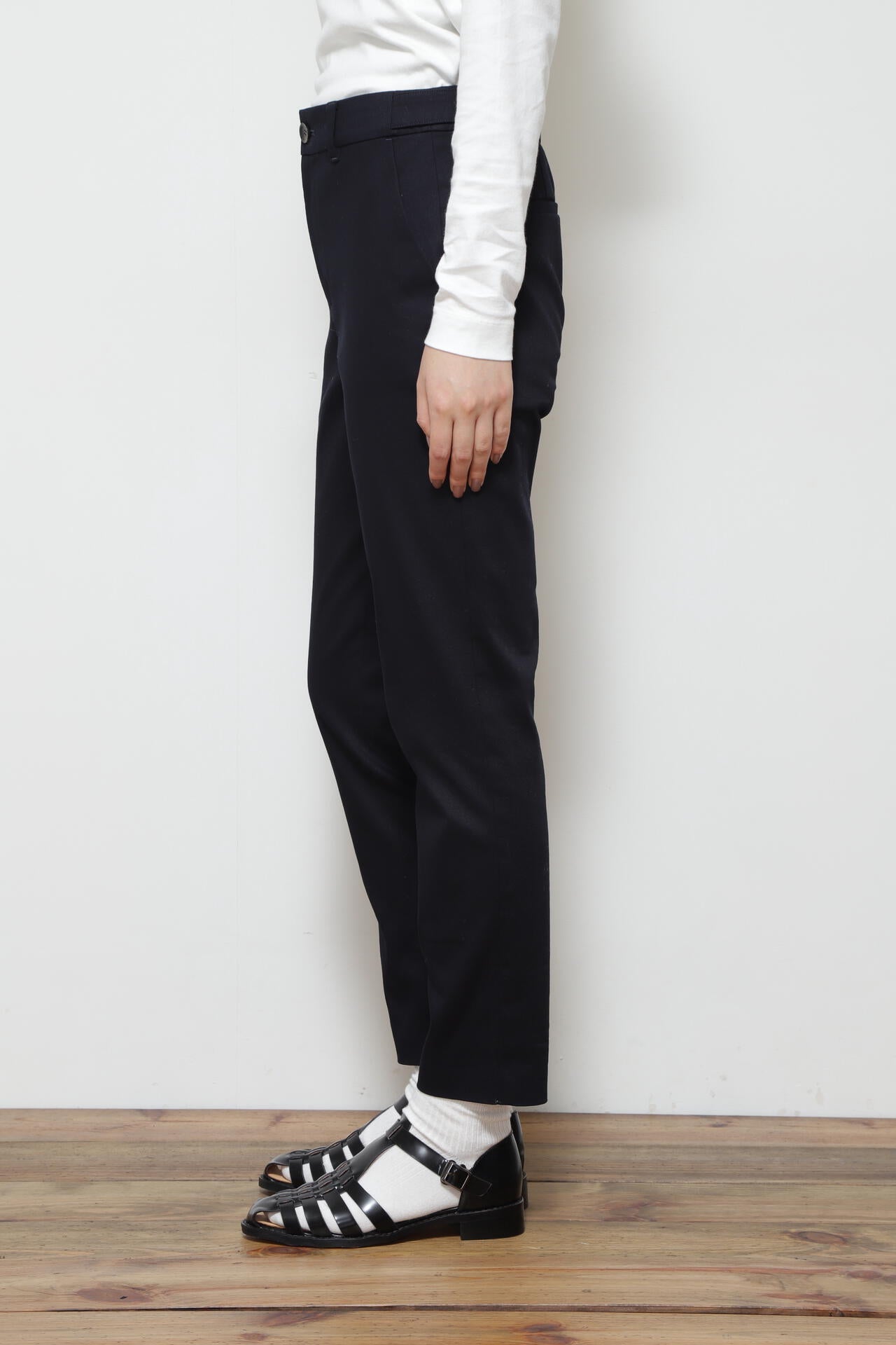 ピケストレッチテーパードパンツ