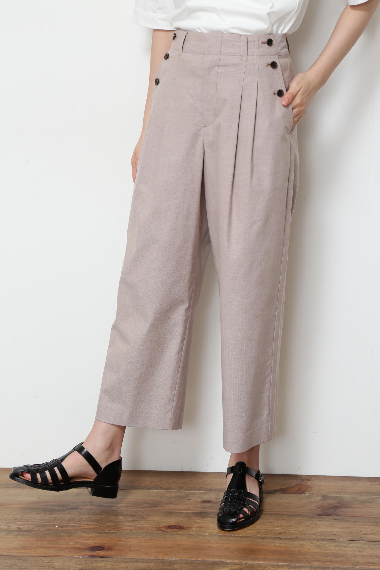 ドビーストレッチクロップドパンツ