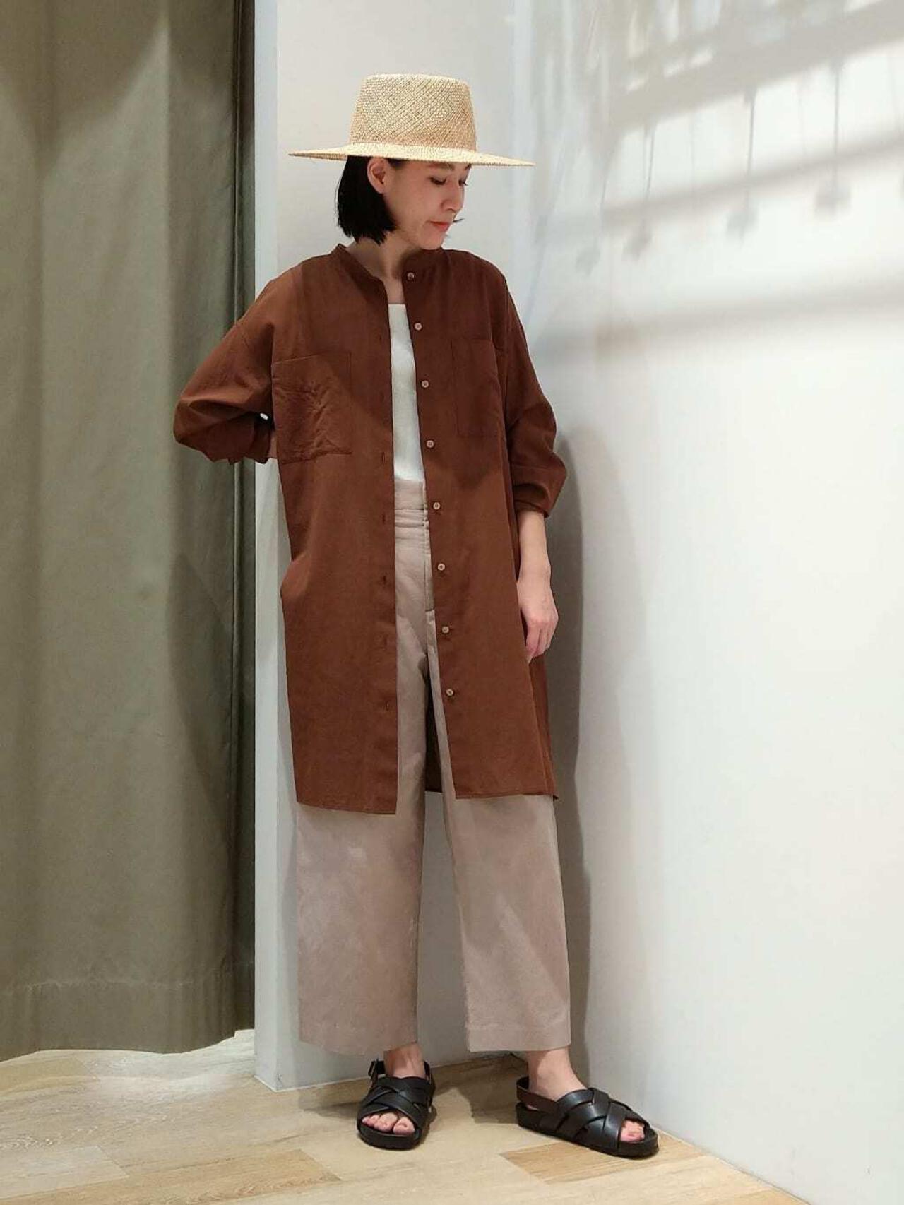 ドビーストレッチクロップドパンツ