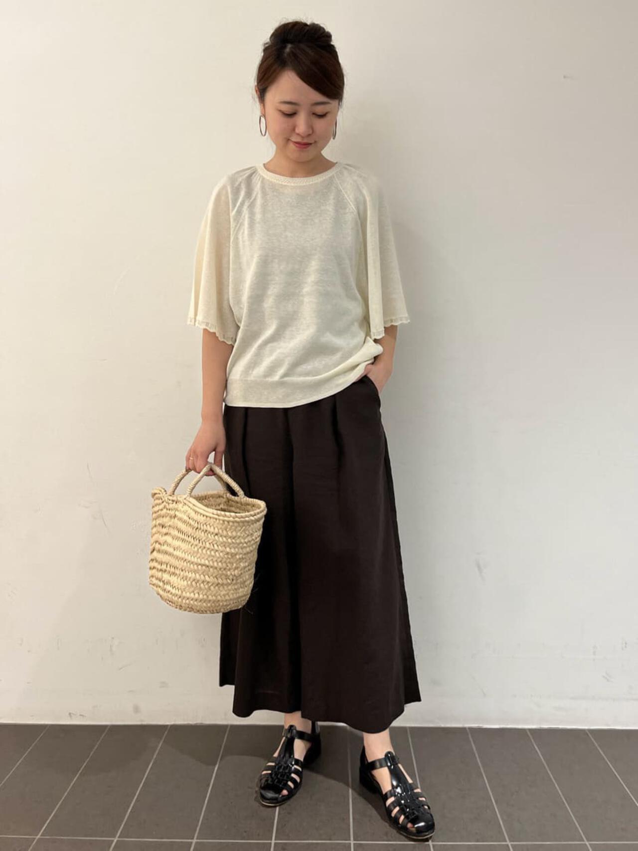 ＰＥレーヨンリネンセミワイドパンツ