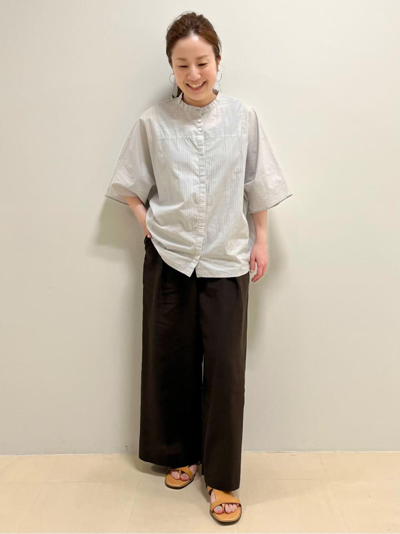 ＰＥレーヨンリネンセミワイドパンツ