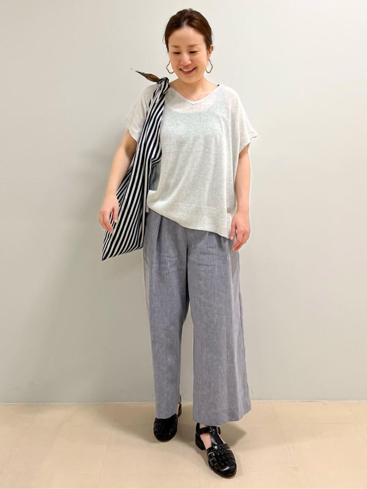 ＰＥレーヨンリネンセミワイドパンツ