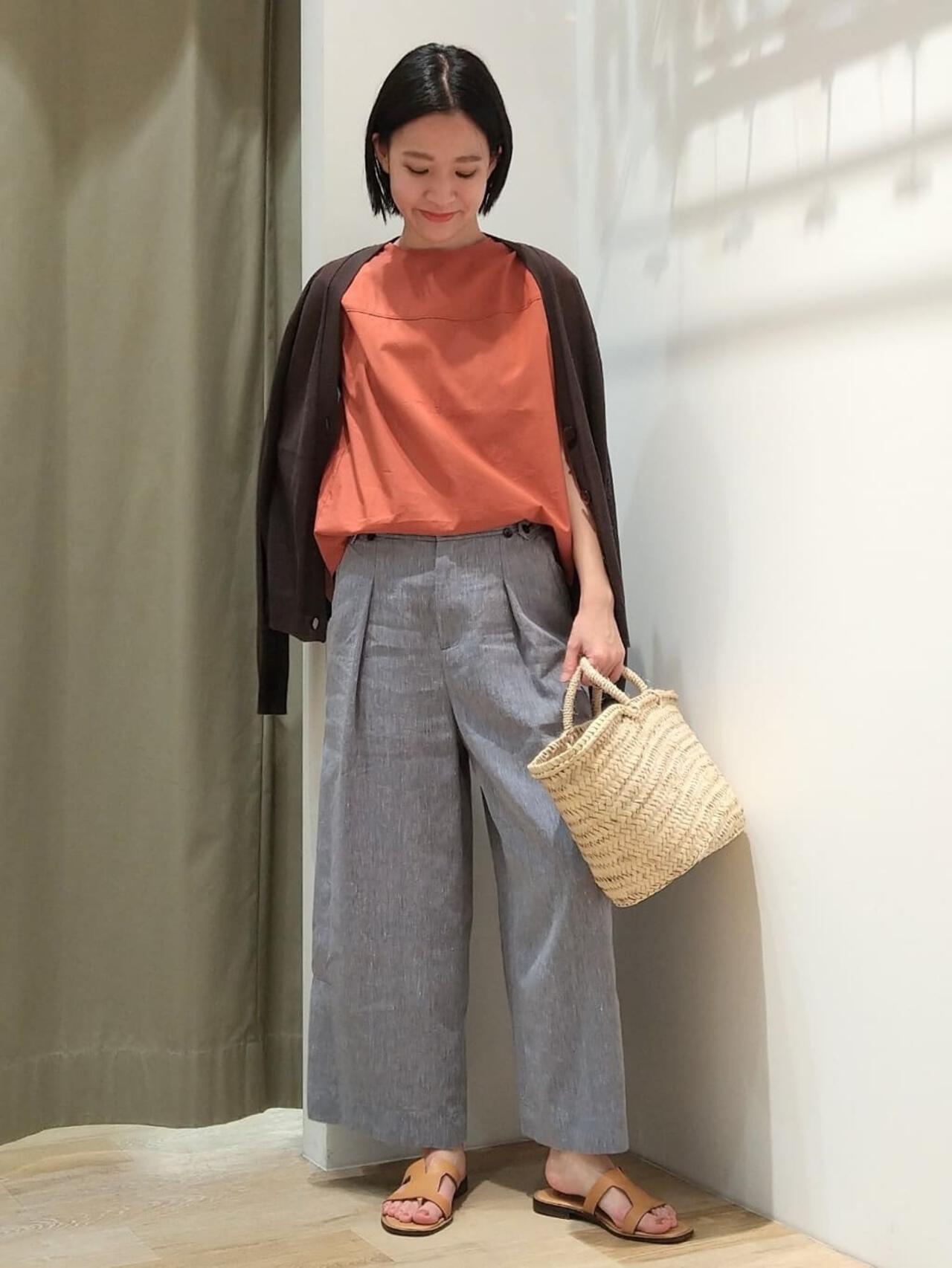 ＰＥレーヨンリネンセミワイドパンツ