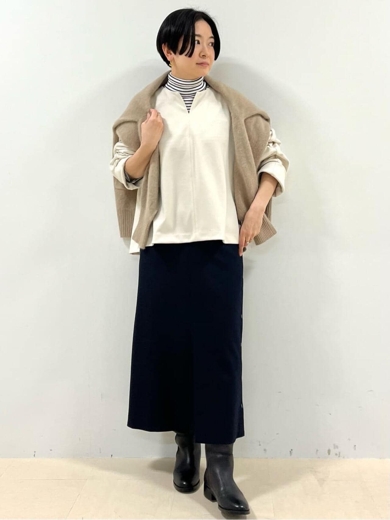 ≪arrive 5e≫サイドボタンスカート | human woman（ヒューマン