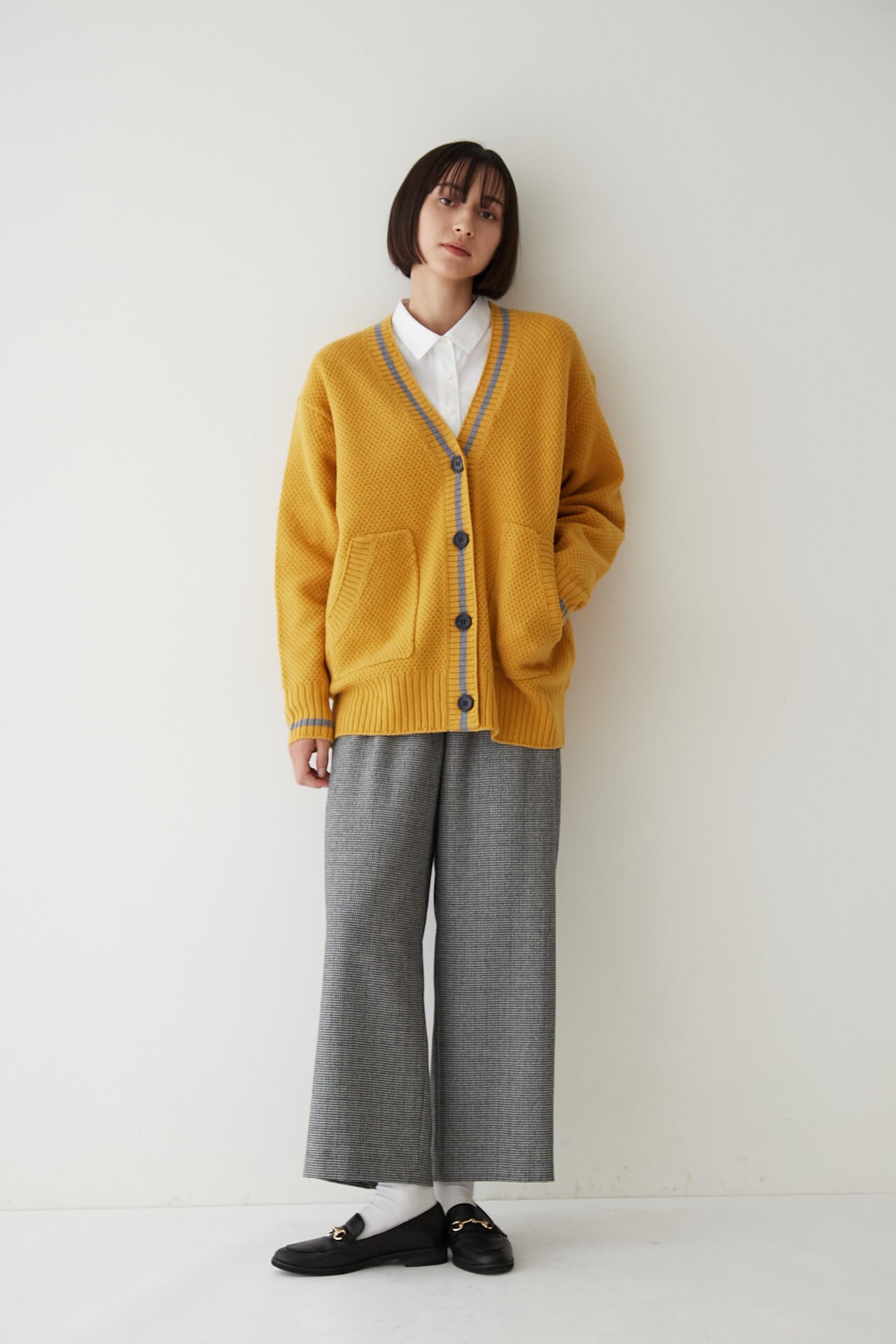 千鳥チェックセミワイドパンツ（オフィシャルサイト限定”丈長めあり”）