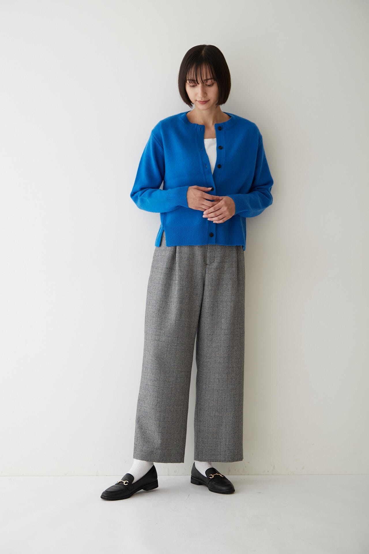千鳥チェックセミワイドパンツ（オフィシャルサイト限定”丈長めあり”）