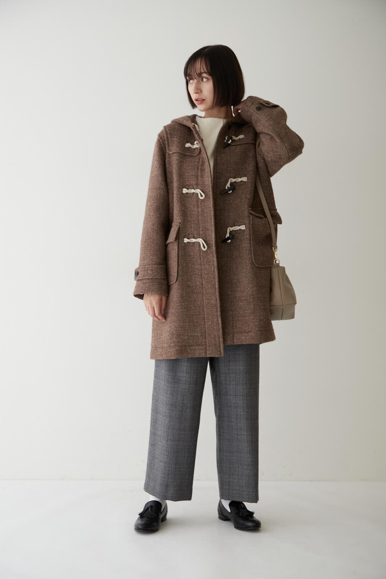 千鳥チェックセミワイドパンツ（オフィシャルサイト限定”丈長めあり”）