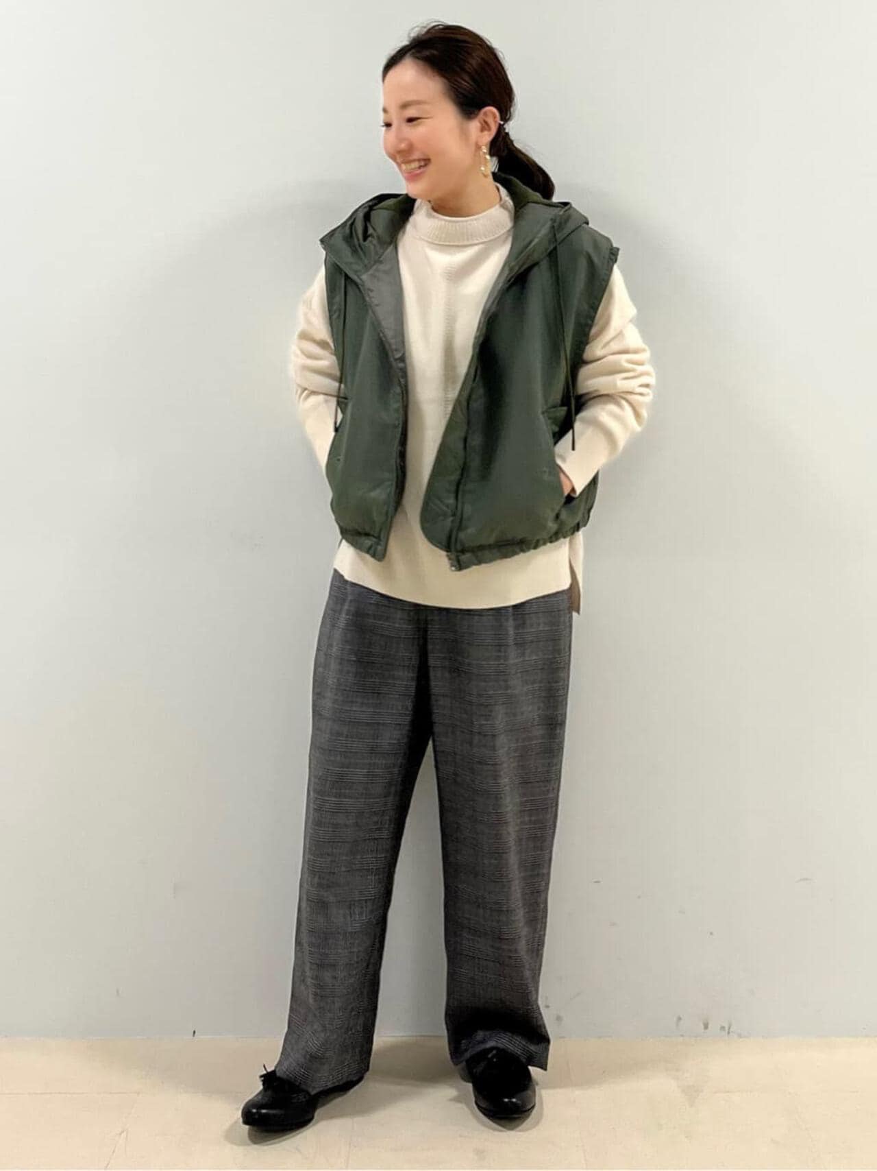 千鳥チェックセミワイドパンツ（オフィシャルサイト限定”丈長めあり”）
