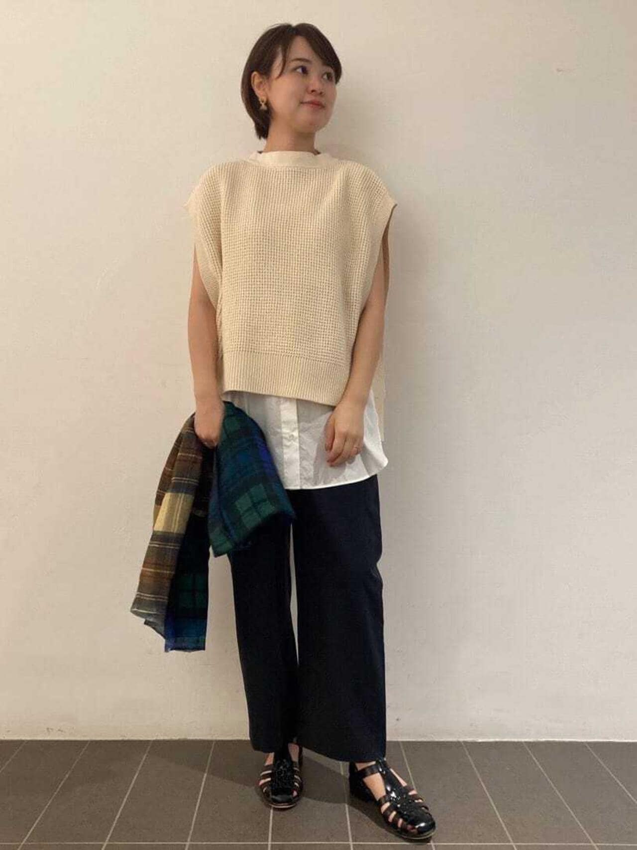 セルロースコットンセミワイドパンツ