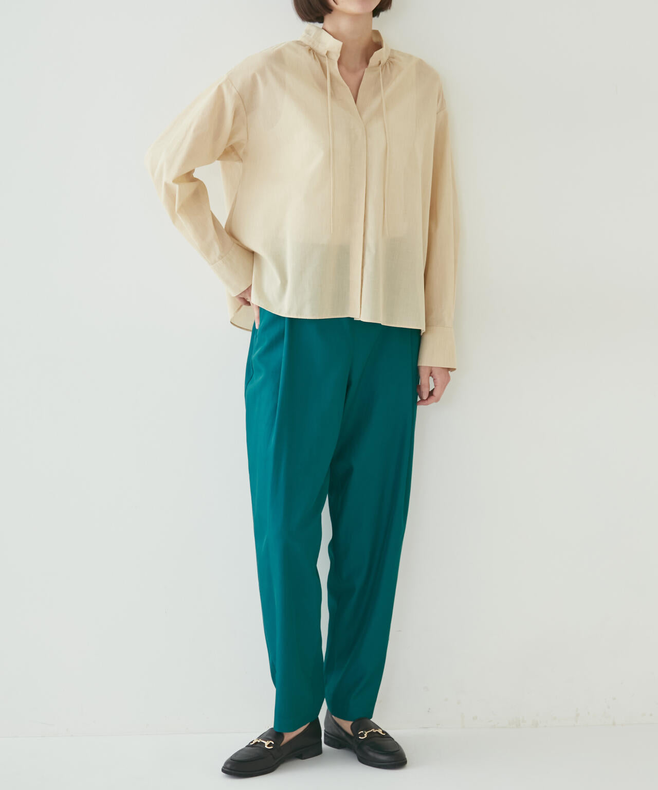 ヒューマンウーマン（human woman）/◆ワイドテーパーカラーパンツ ワイドテーパーカラーパンツ | human woman（ヒューマンウーマン