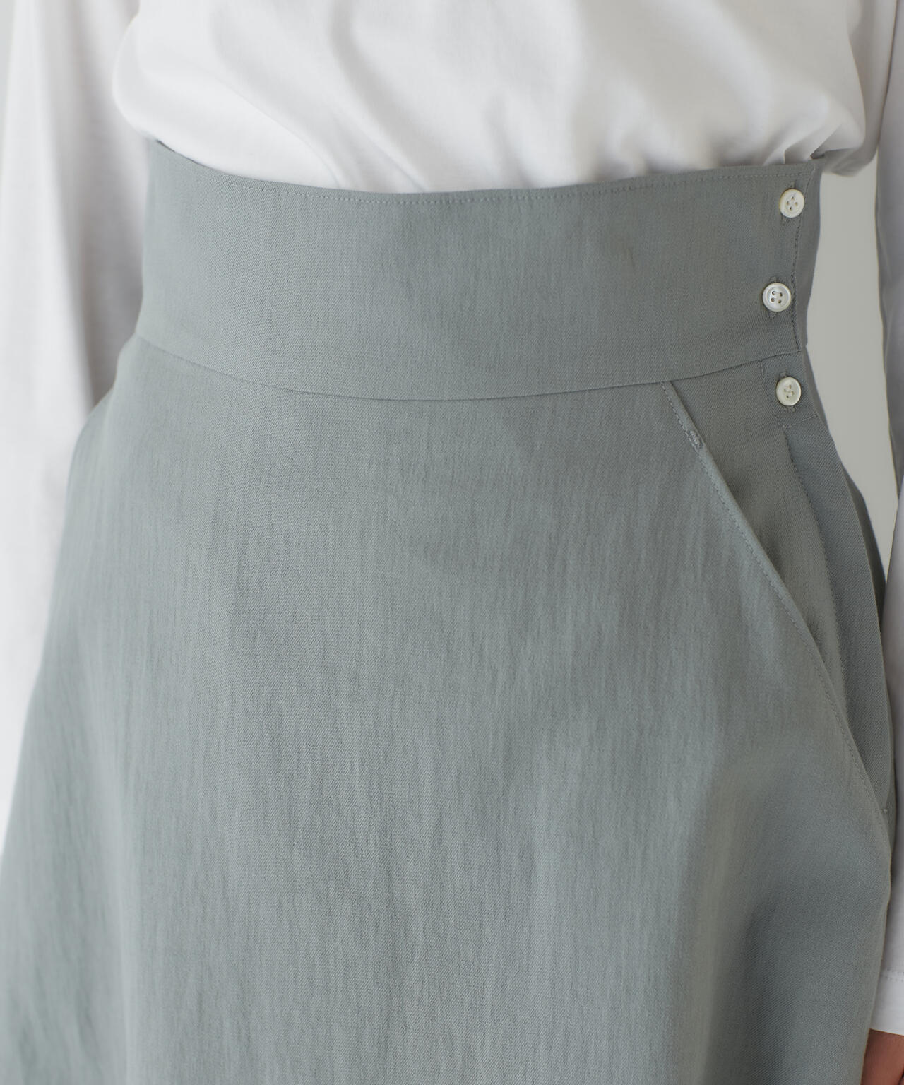 【WEB限定サイズ】ウエスト折り返しフレアスカート