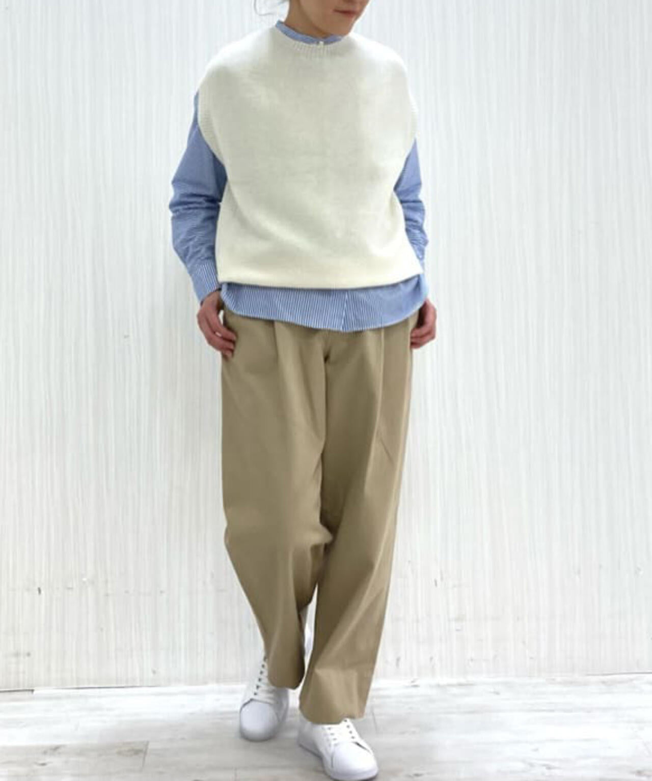 【WEB限定サイズ】ワイドテーパードチノパンツ