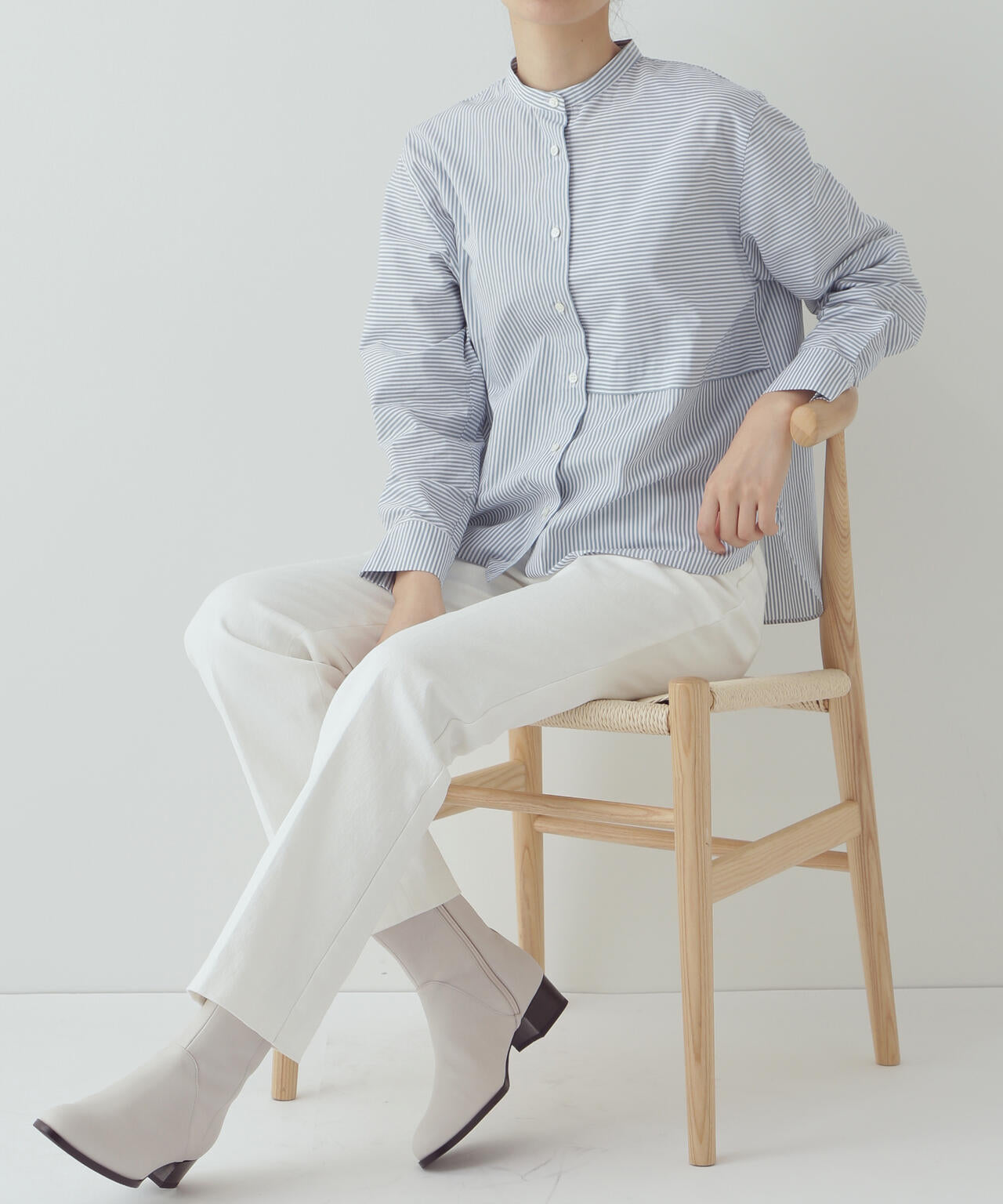 【WEB限定サイズ】スッキリ細身フレアパンツ