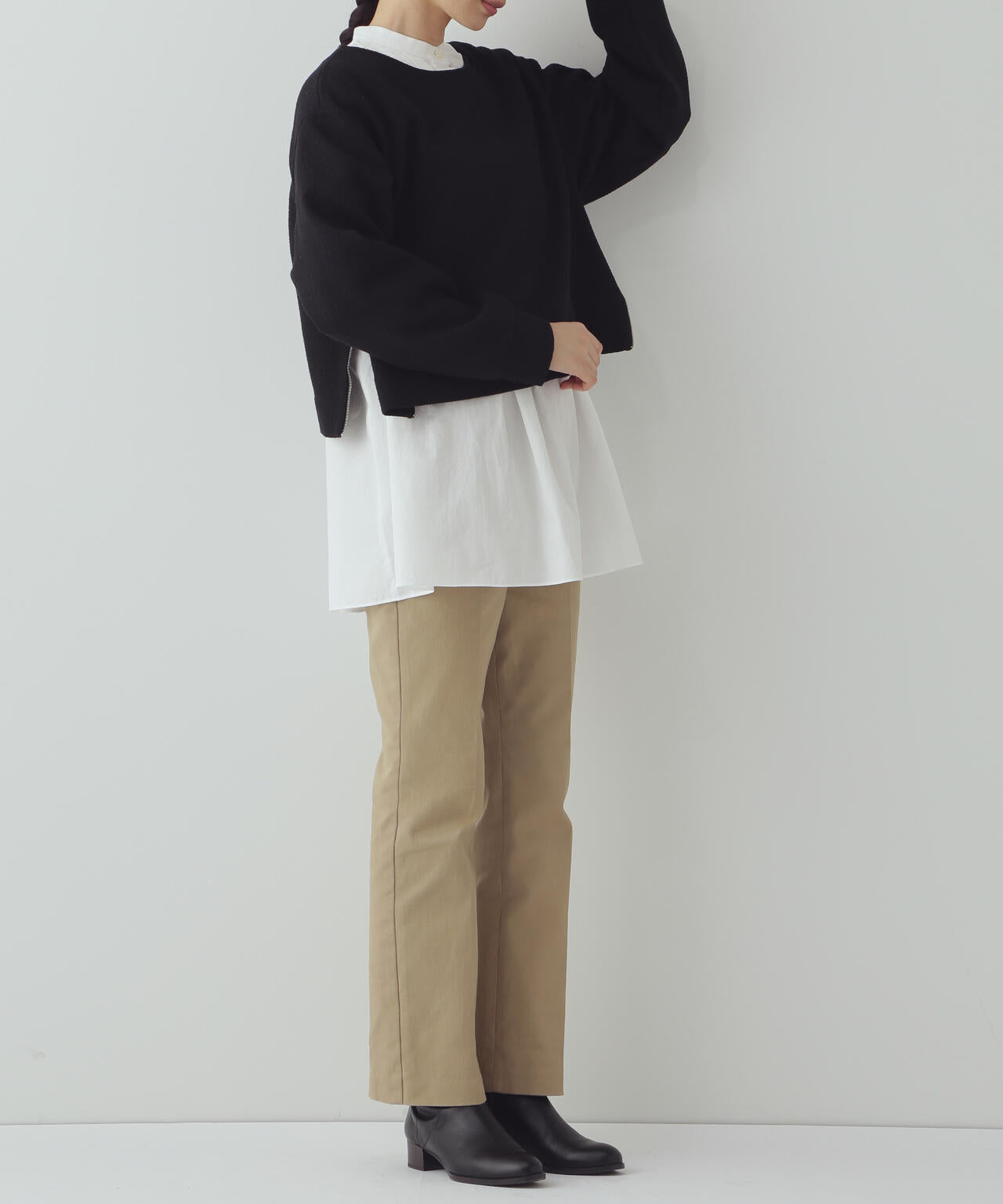【WEB限定サイズ】スッキリ細身フレアパンツ