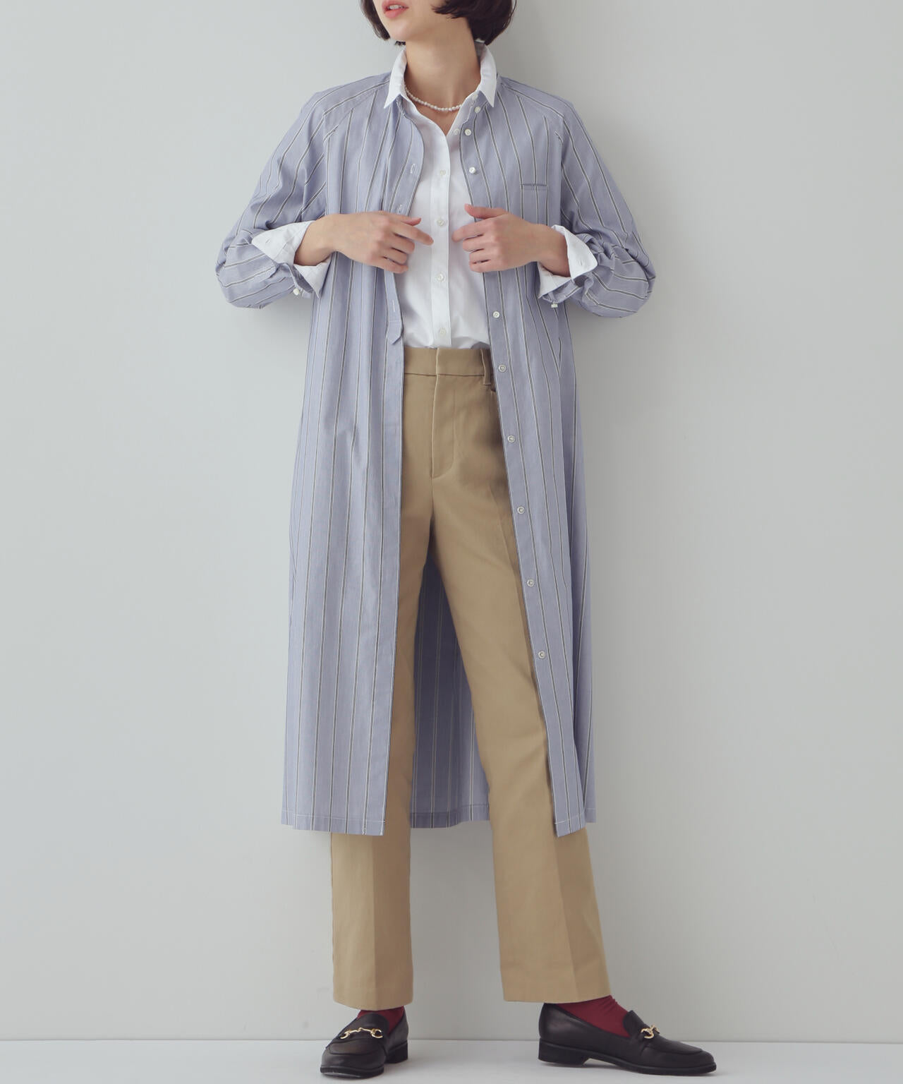 【WEB限定サイズ】スッキリ細身フレアパンツ