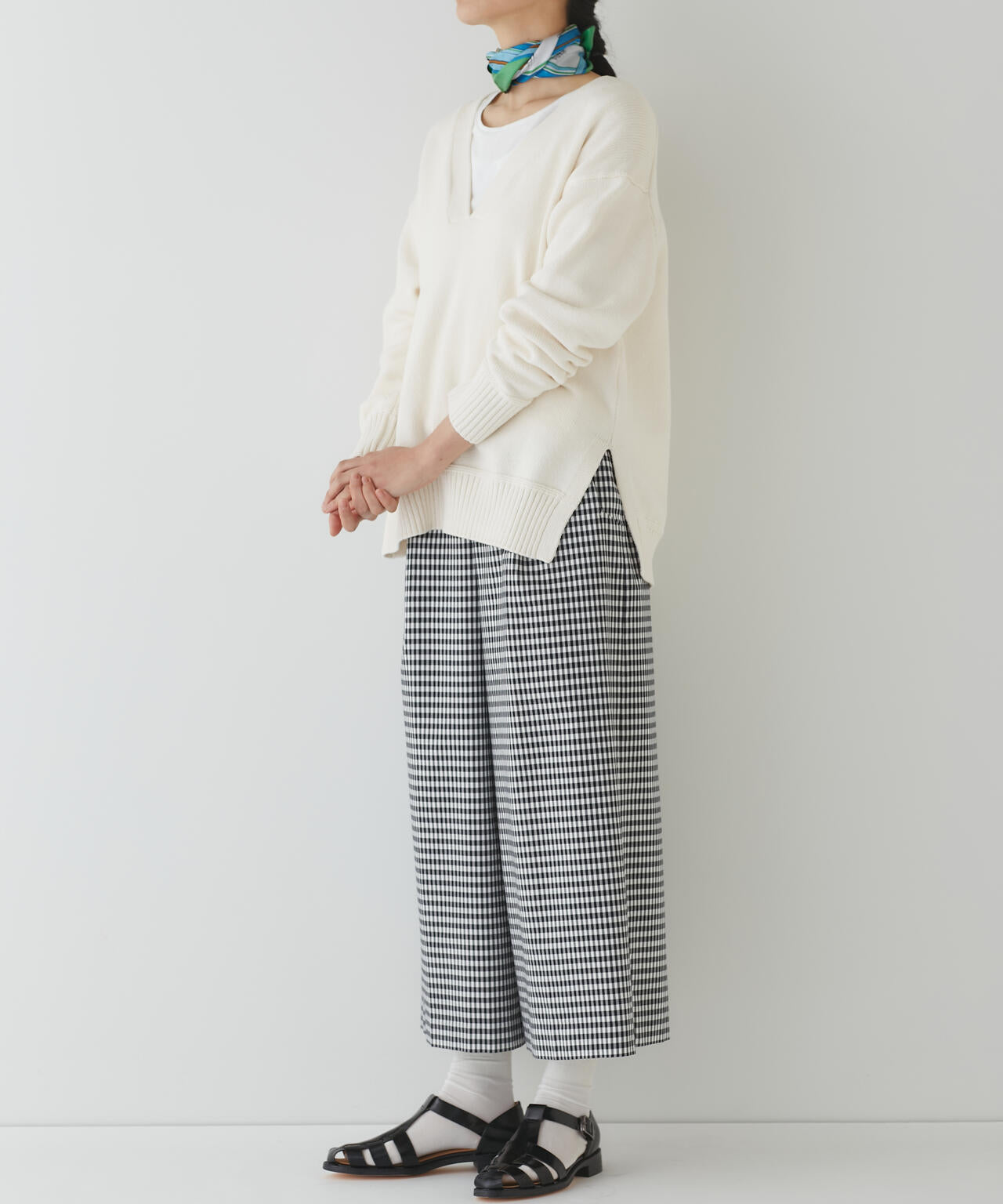 ＜Coco size＞チェックワイドパンツ