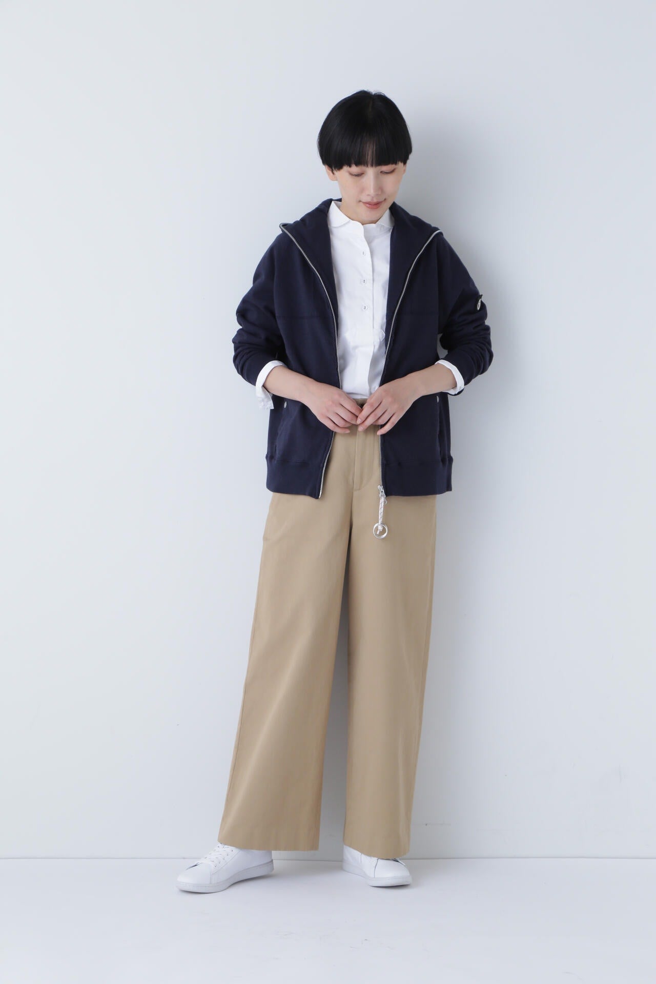 新品ヒューマンウーマン甘撚コットンチノパンツ サイズ　Xスモール 甘撚コットンチノパンツ | human woman（ヒューマンウーマン