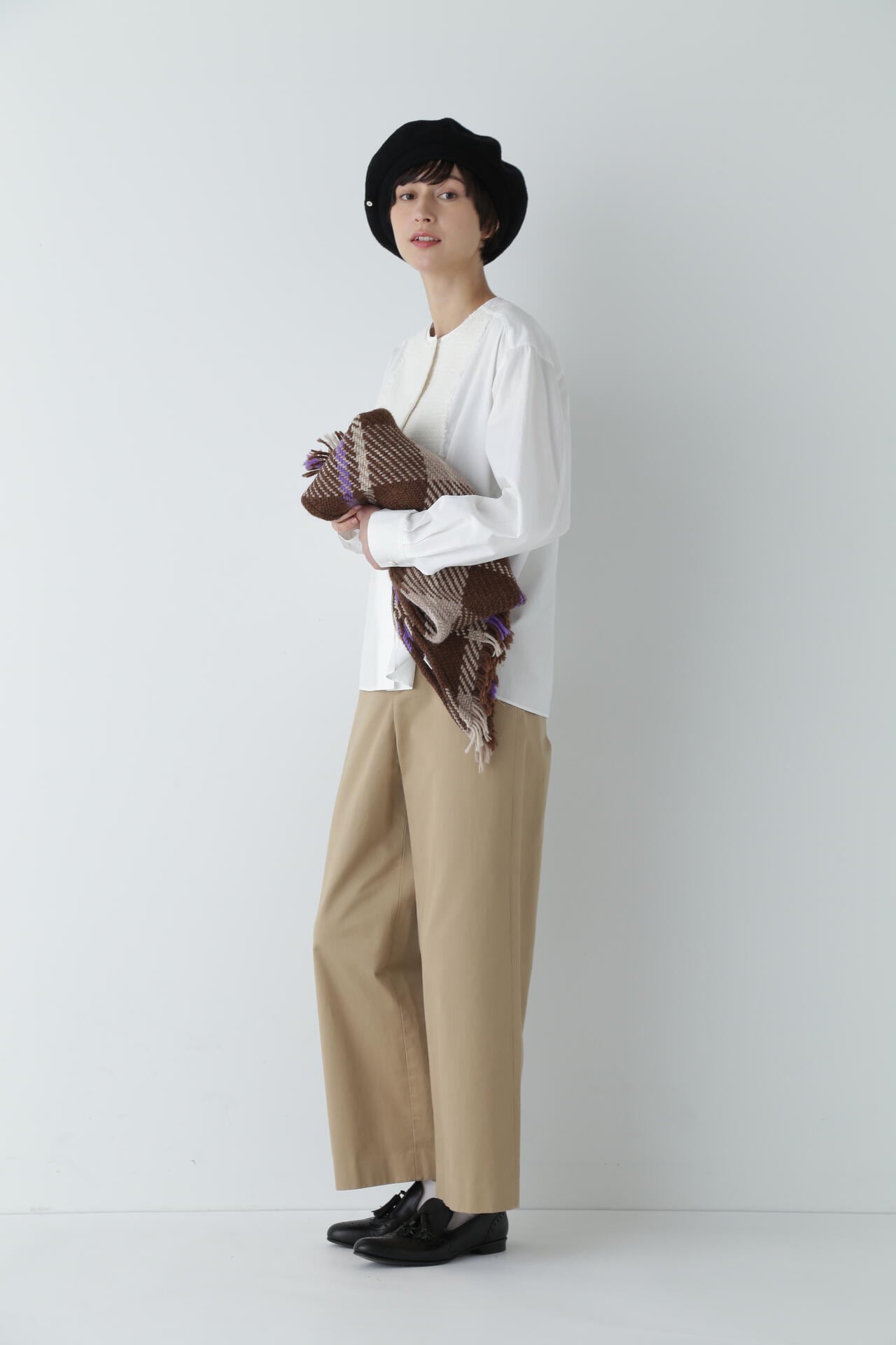 新品ヒューマンウーマン甘撚コットンチノパンツ サイズ　Xスモール 甘撚コットンチノパンツ | human woman（ヒューマンウーマン