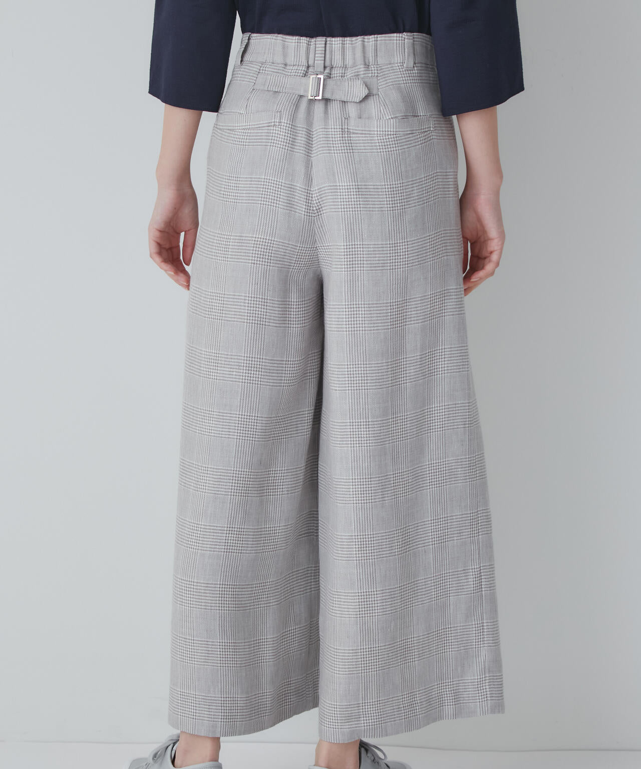 【WEB限定サイズ】ＰＥレーヨンリネンセミワイドパンツ