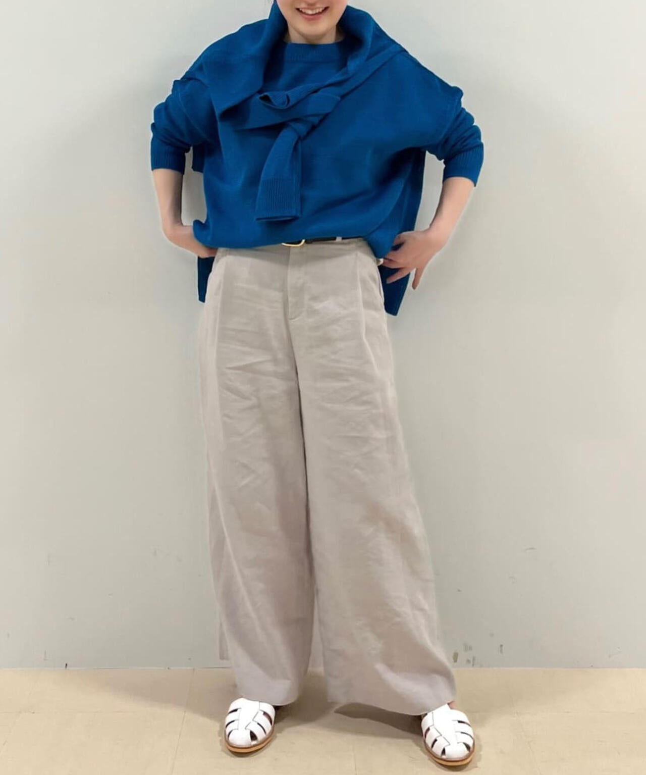 【WEB限定サイズ】ＰＥレーヨンリネンセミワイドパンツ