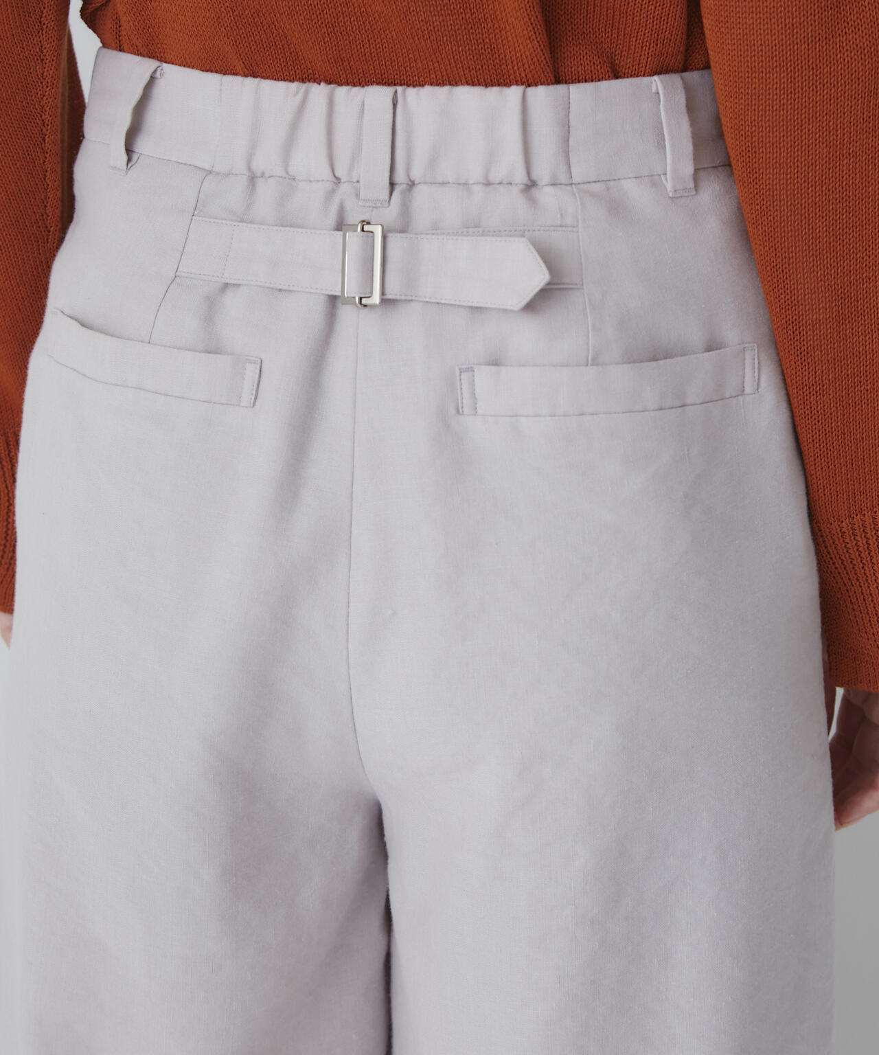 【WEB限定サイズ】ＰＥレーヨンリネンセミワイドパンツ