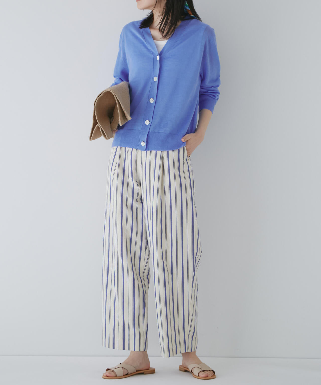 ヒューマンウーマン（HUMAN WOMAN）/◆綿麻ストライプパンツ 綿麻ストライプパンツ | human woman（ヒューマンウーマン） ｜【公式