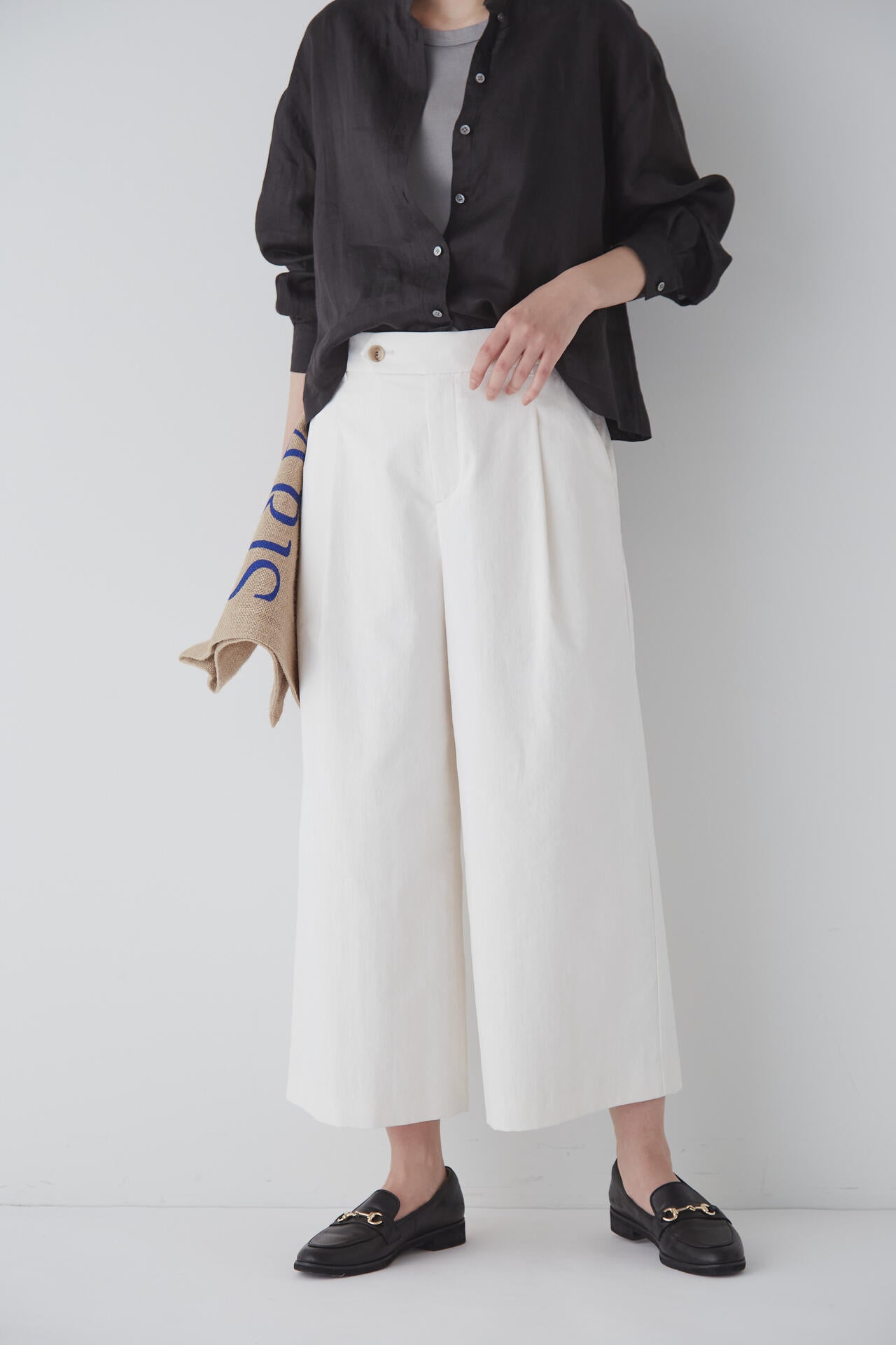 WEB限定サイズ】クールマックス綿麻オックスパンツ | human woman